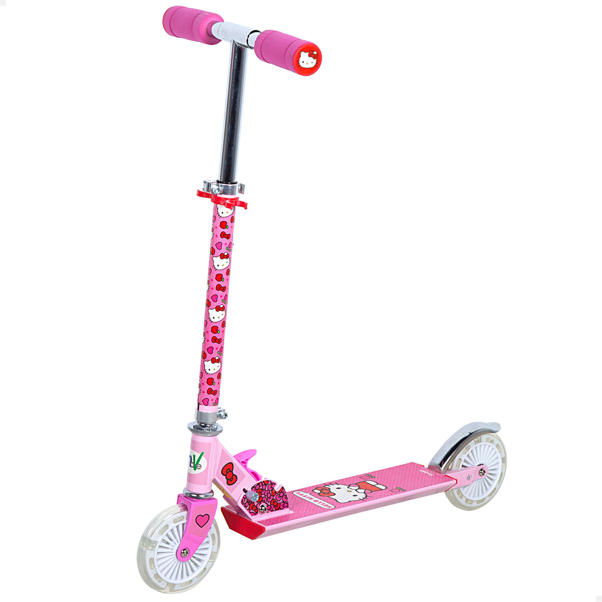 Hello Kitty Trotinete Dobrável de 2 Rodas com Luzes