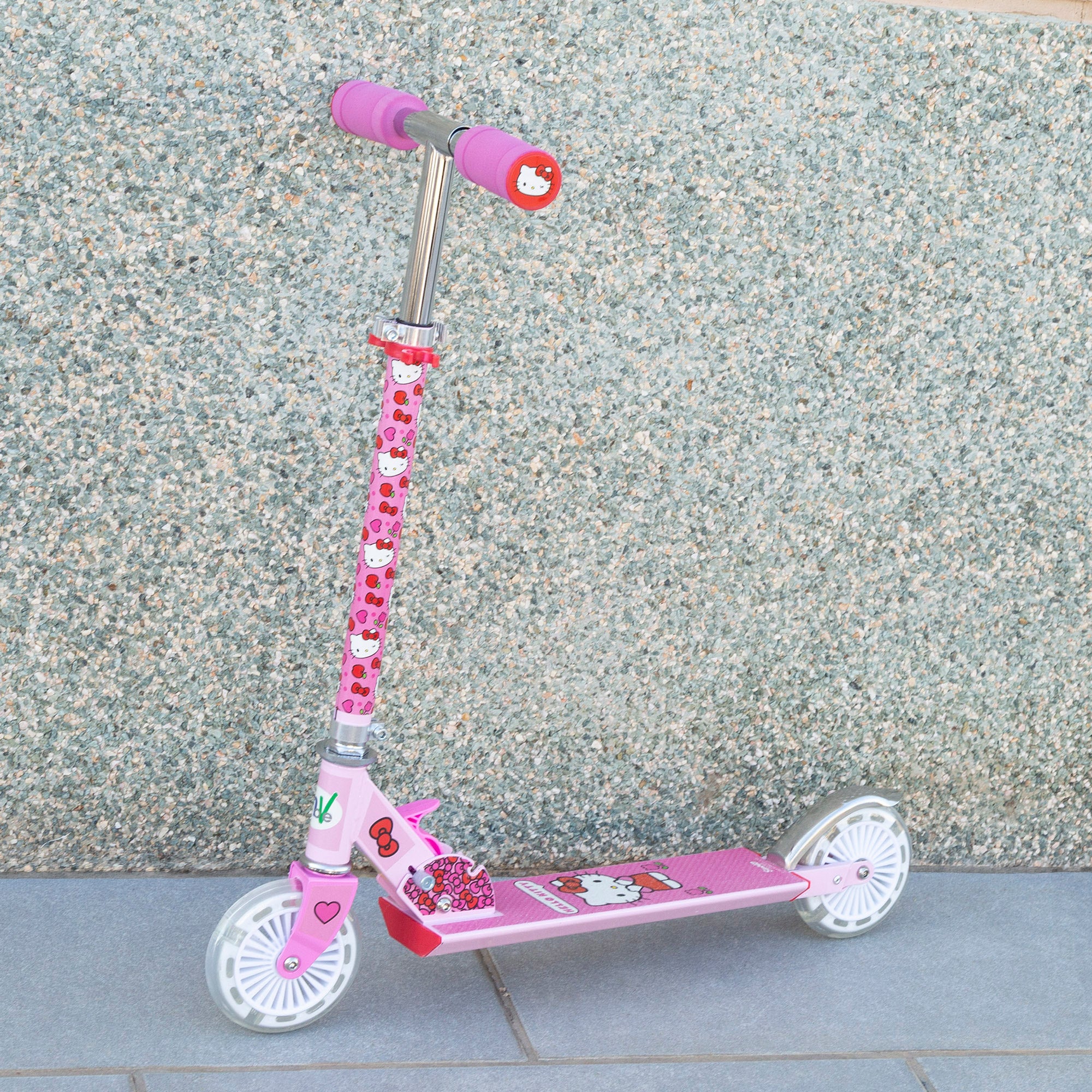 Hello Kitty Trotinete Dobrável de 2 Rodas com Luzes