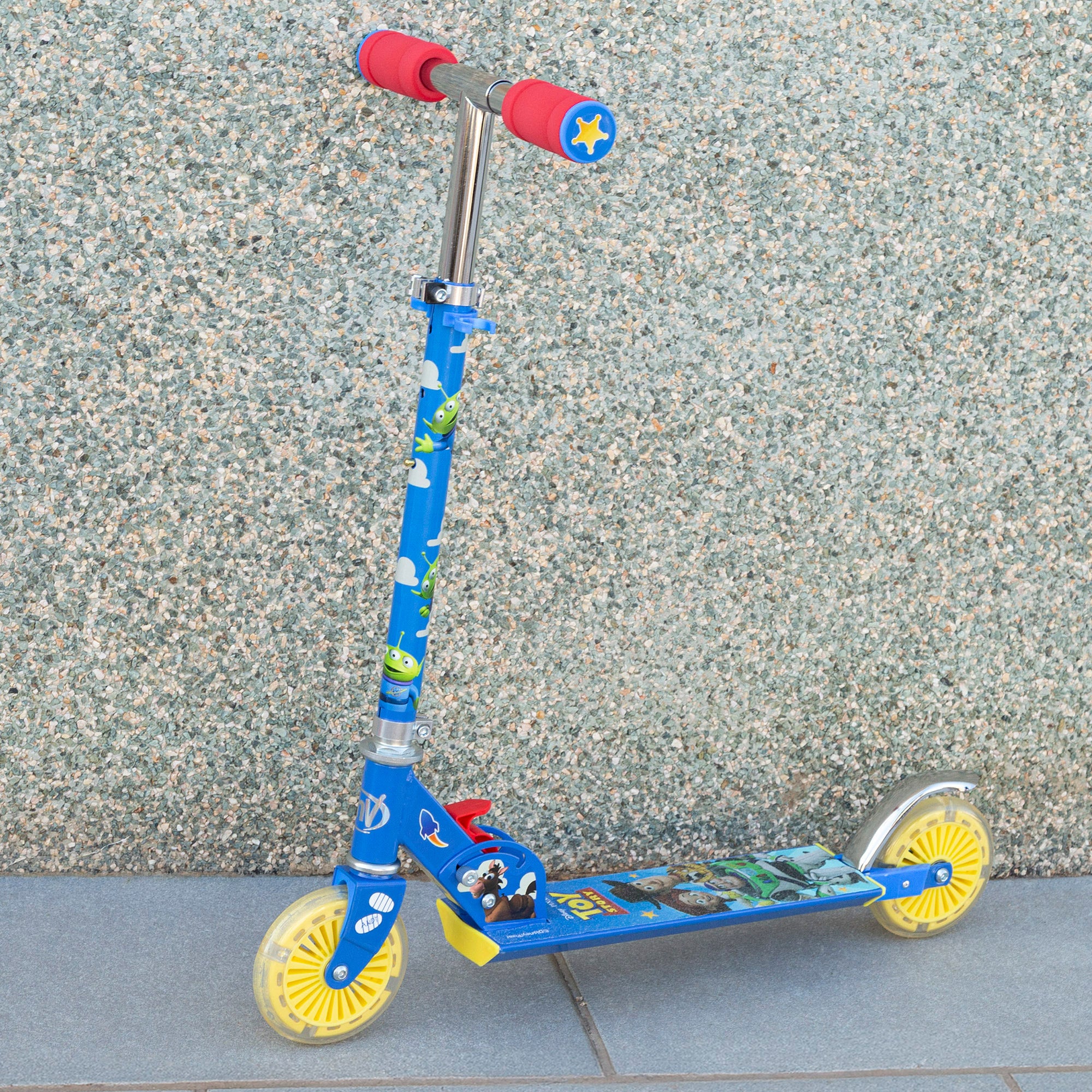Toy Story Trotinete dobrável 2 rodas com luzes