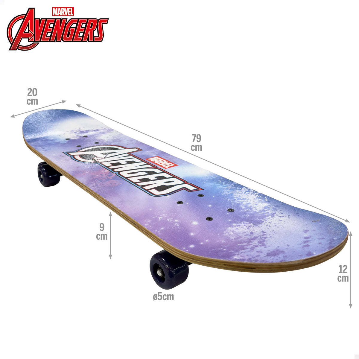 Skate Avengers 79x20 cm + 5 anos
