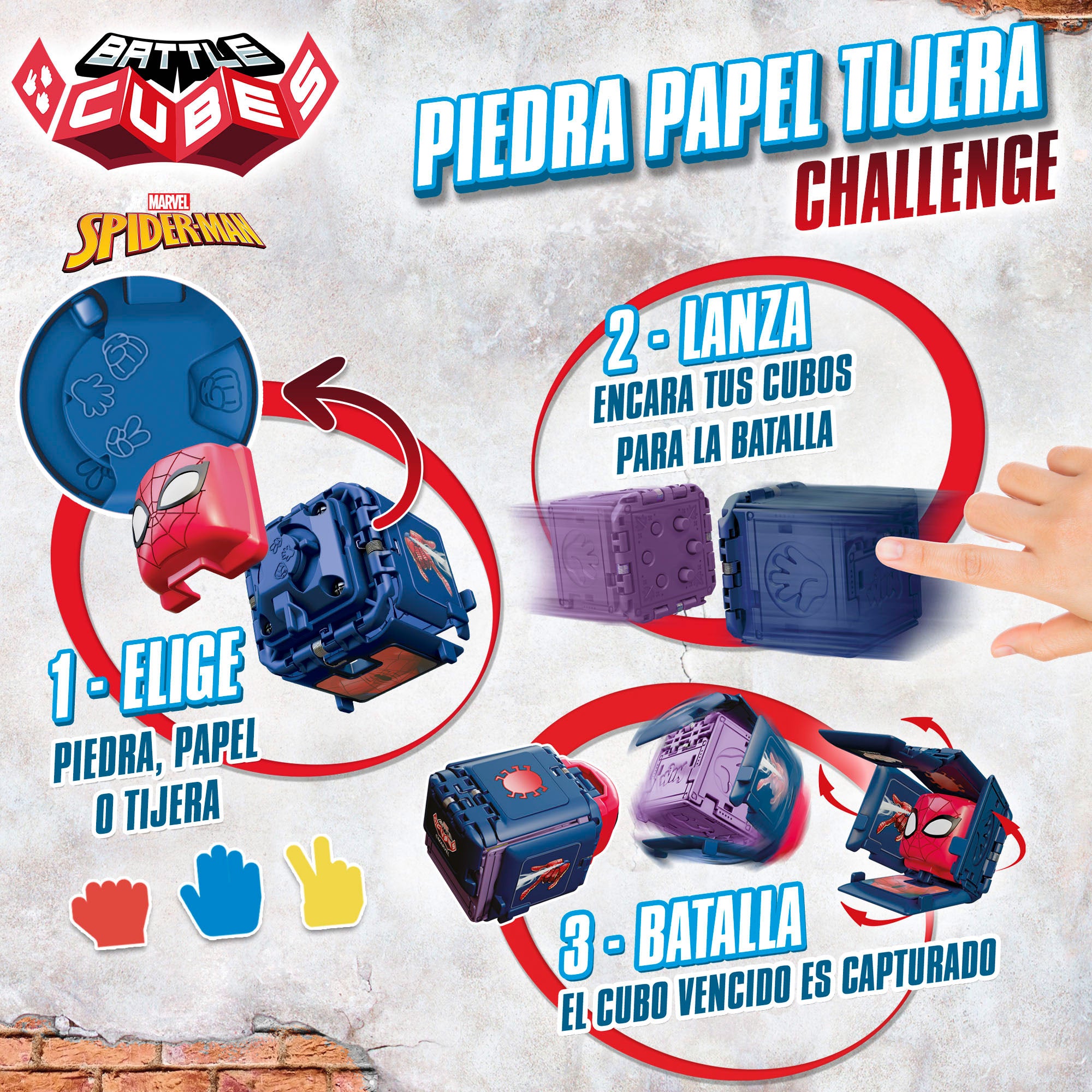 Conjunto de 2 cubos Battle Cubes Marvel Spider-Man