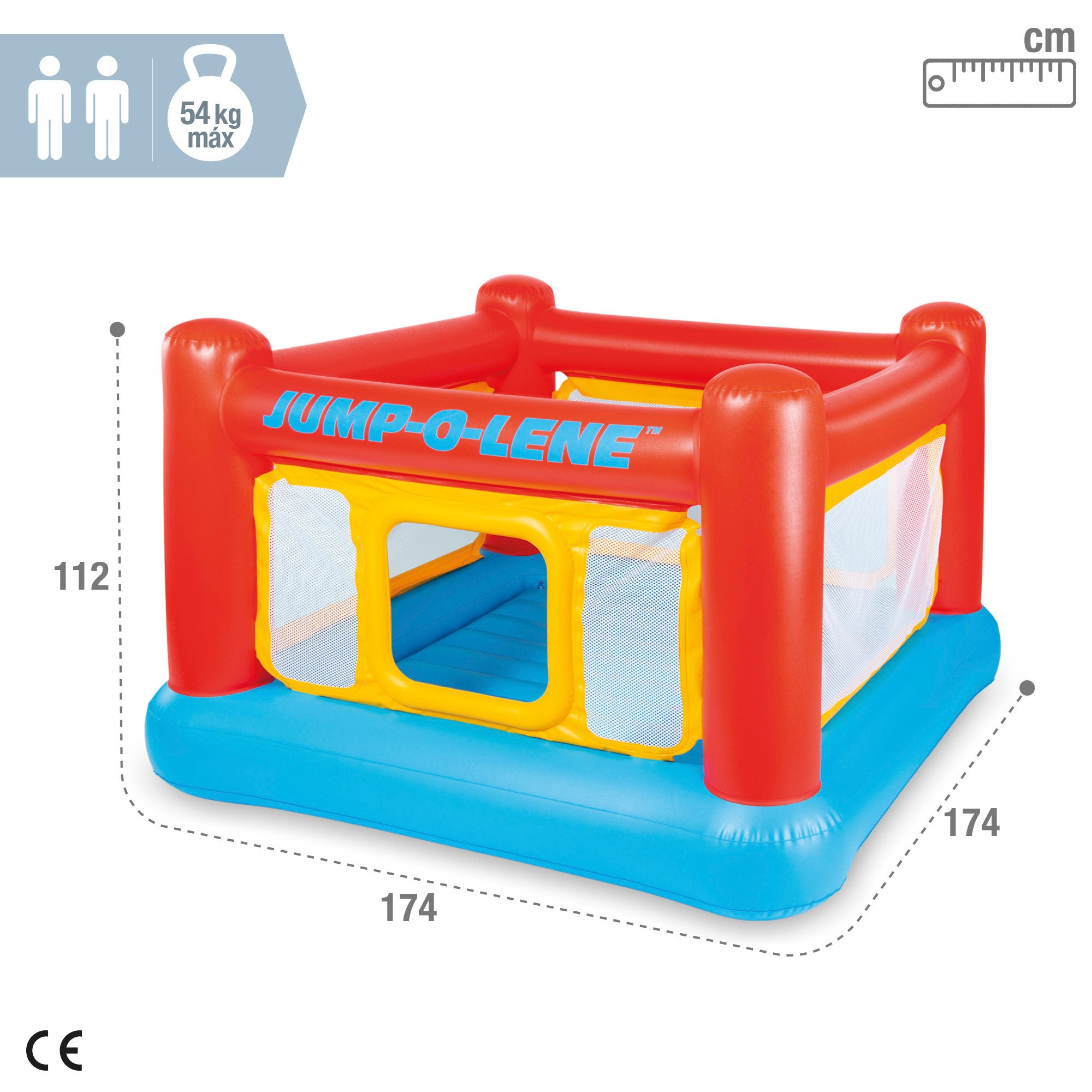 Castelo insuflável Jump-o-Lene da INTEX, 174 x 112 cm