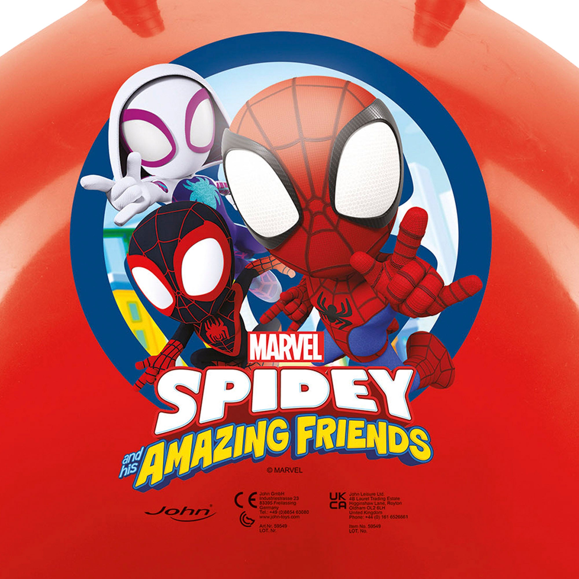 Bola insuflável do Homem-Aranha e da sua equipa de super-heróis, diâmetro de 45 a 50 cm.