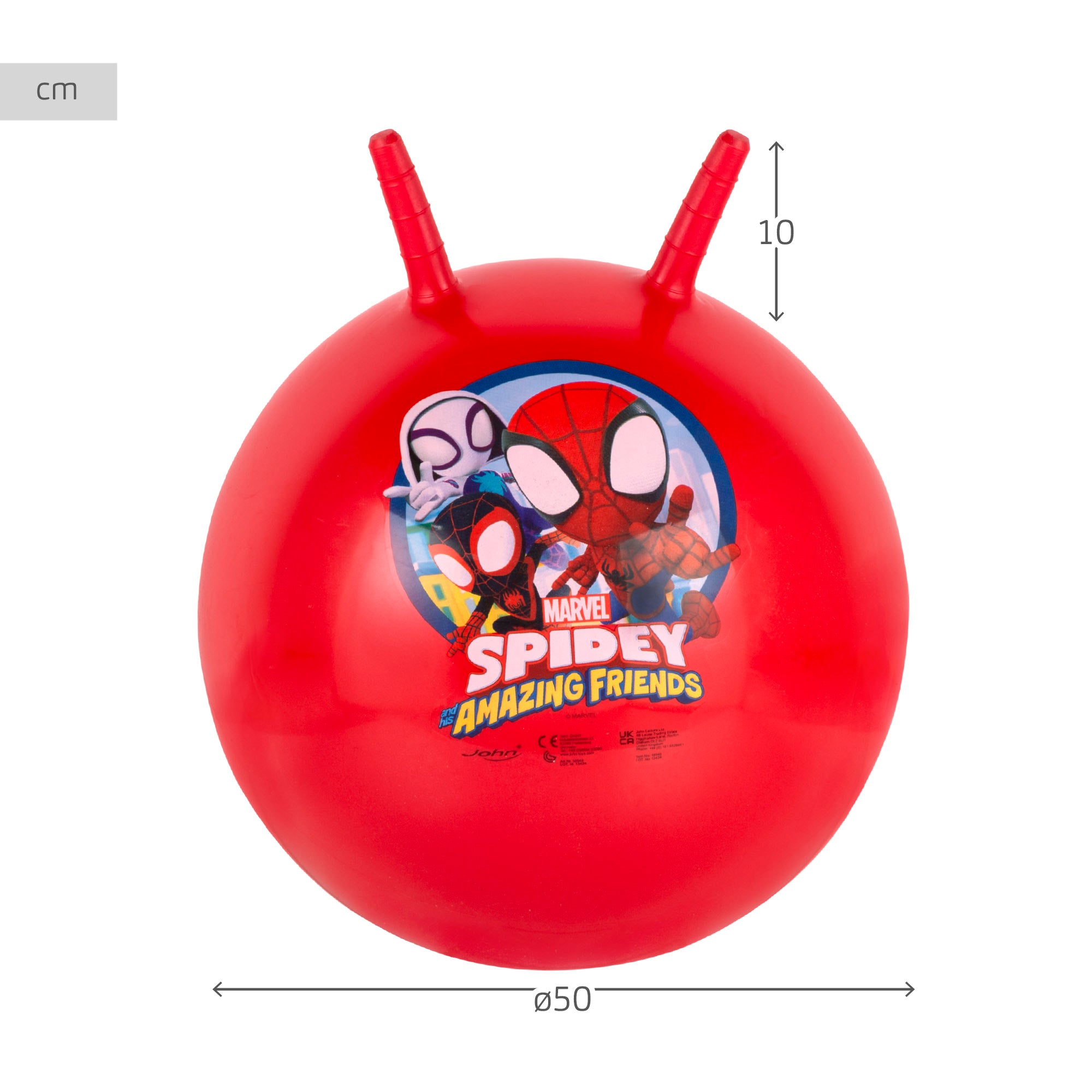 Bola insuflável do Homem-Aranha e da sua equipa de super-heróis, diâmetro de 45 a 50 cm.