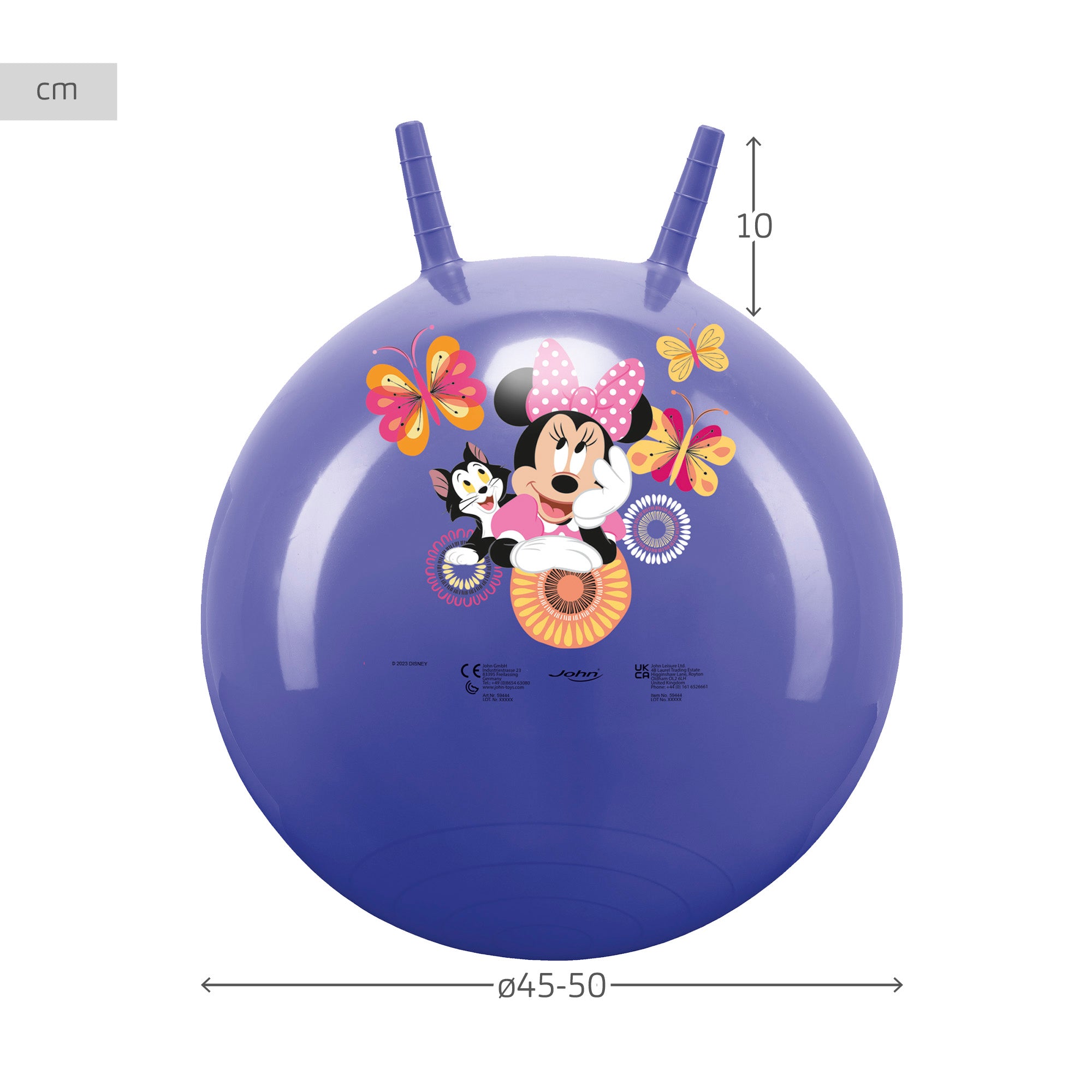 Bola insuflável oficial da Minnie, diâmetro de 45 a 50 cm