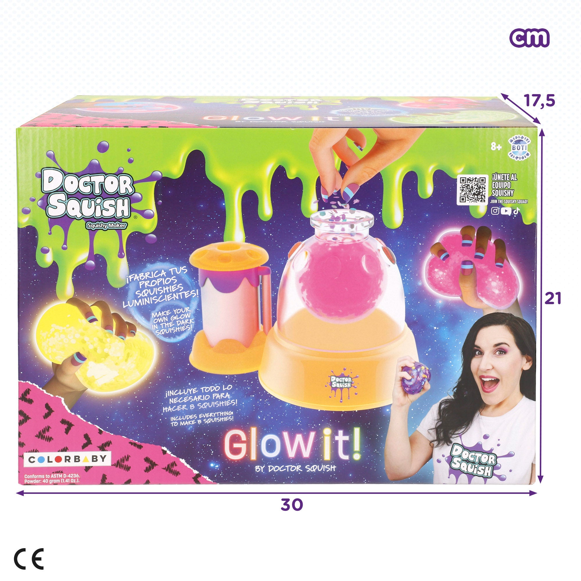 Doctor Squish Factory Station Squishies Balls Edição Neon