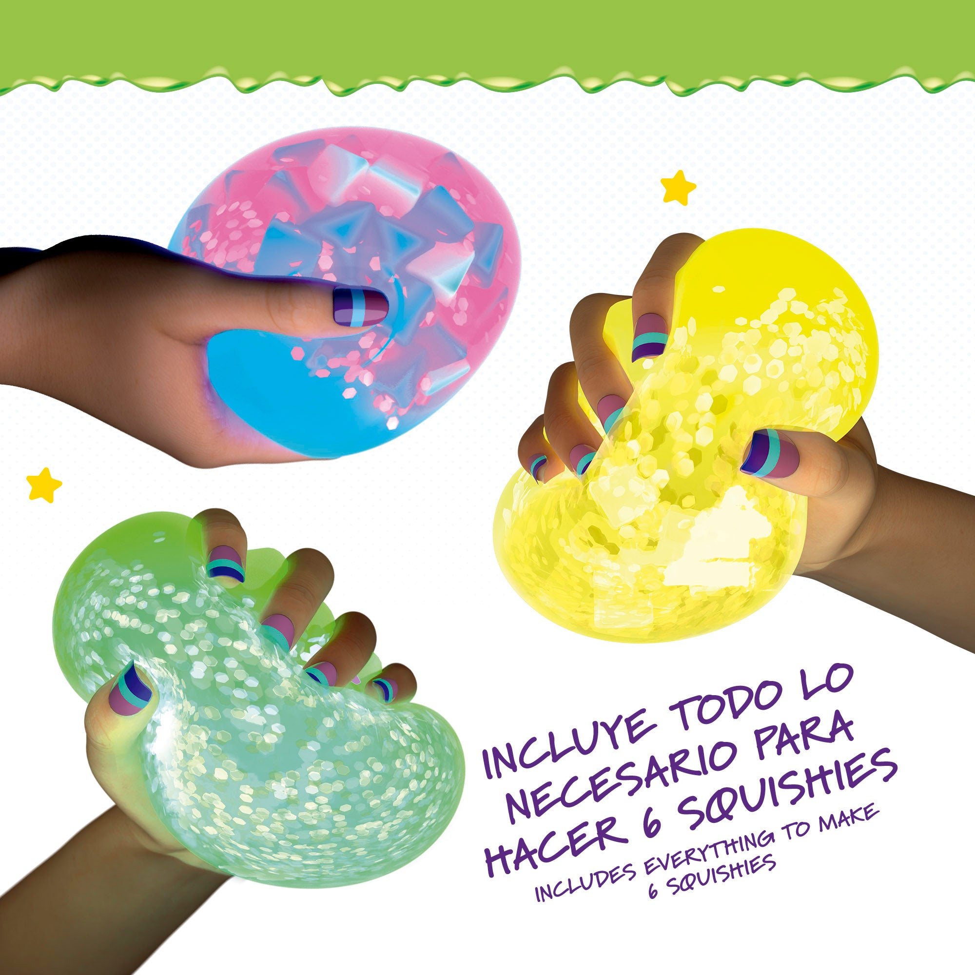 Doctor Squish Recharge Glow it! Pack de 6 squishies e acessórios.