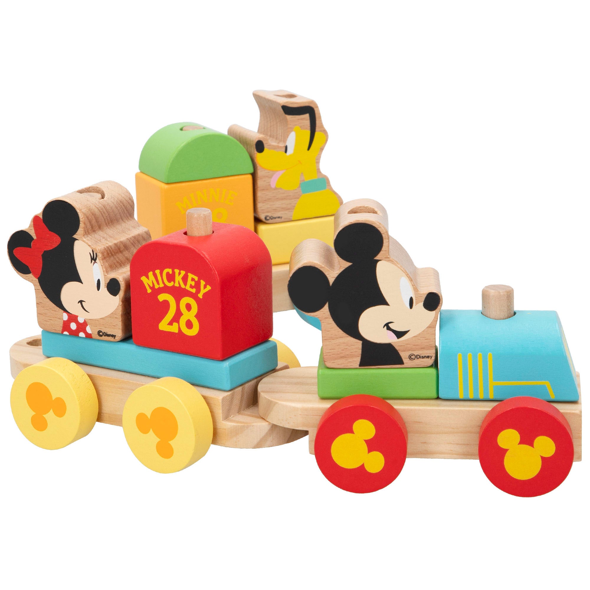 WOOMAX Disney Comboio de Madeira Mickey e Minnie