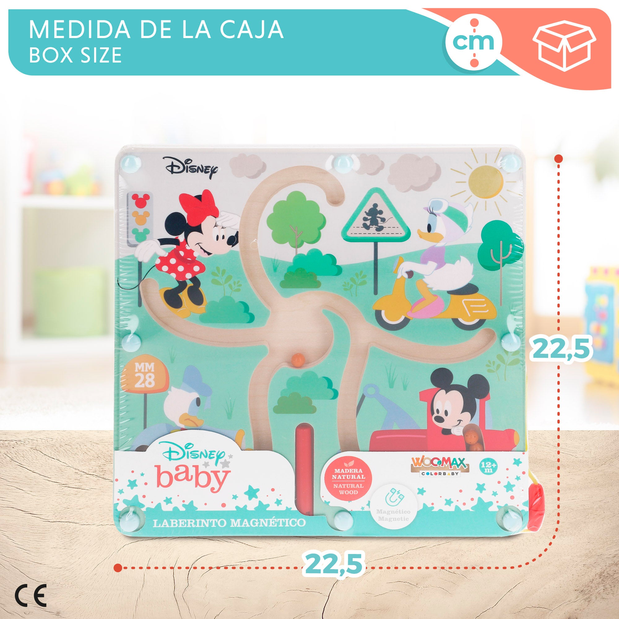 Labirinto Magnético em Madeira WOOMAX Disney Mickey e Minnie