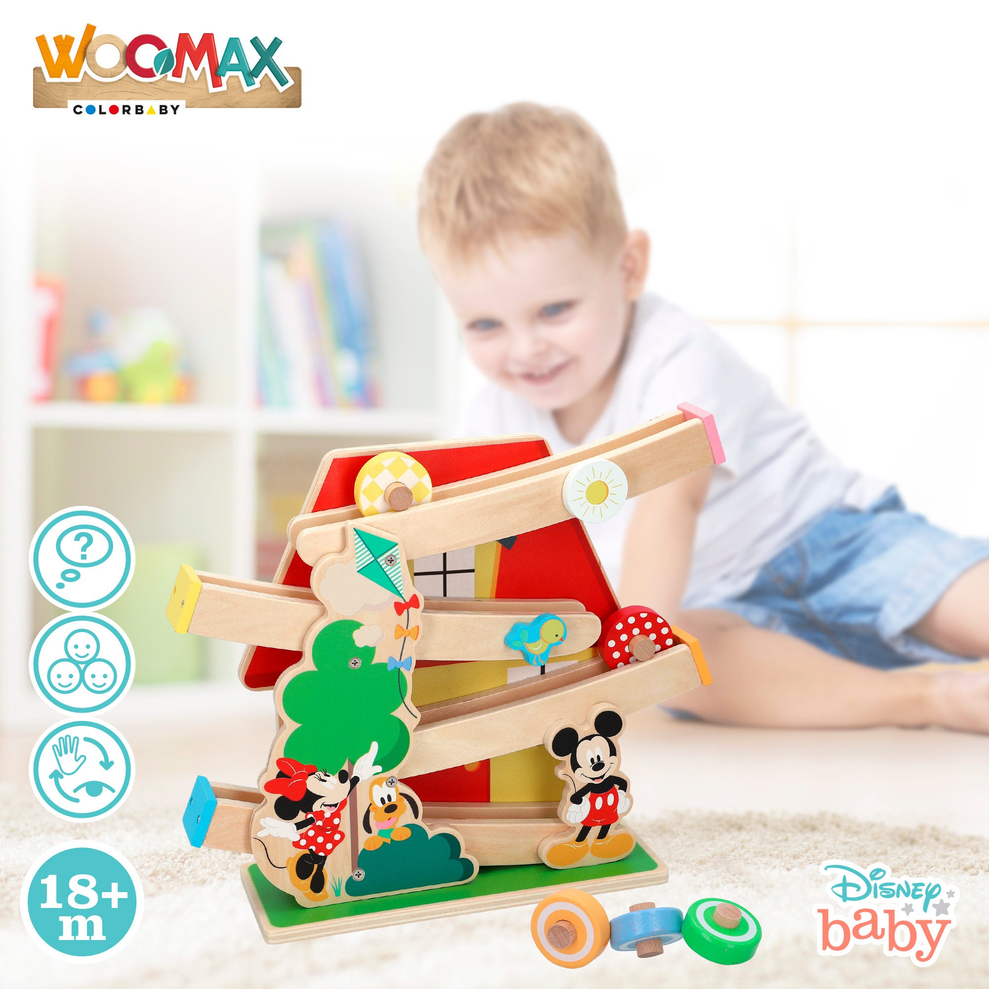 Conjunto de rampa em ziguezague WOOMAX Disney