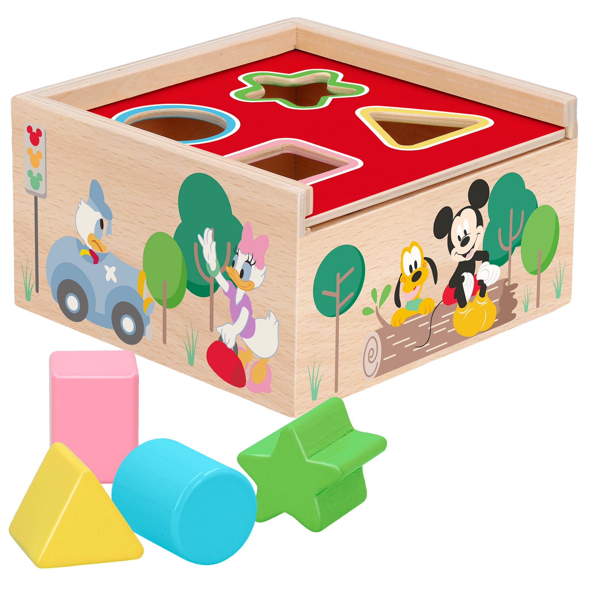 Cubo de madeira WOOMAX Disney com 4 peças de encaixe
