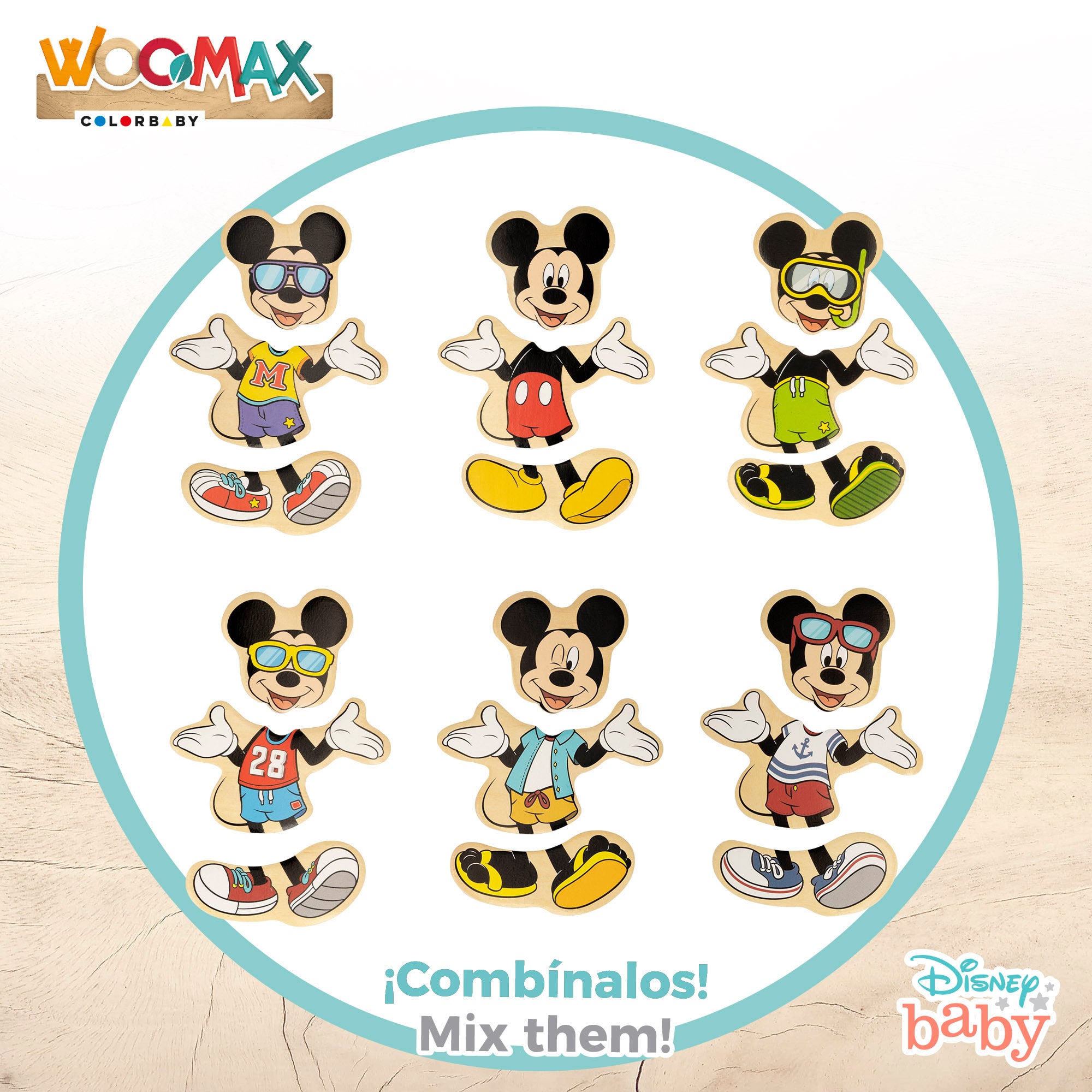Puzzle de madeira WOOMAX Disney Mickey