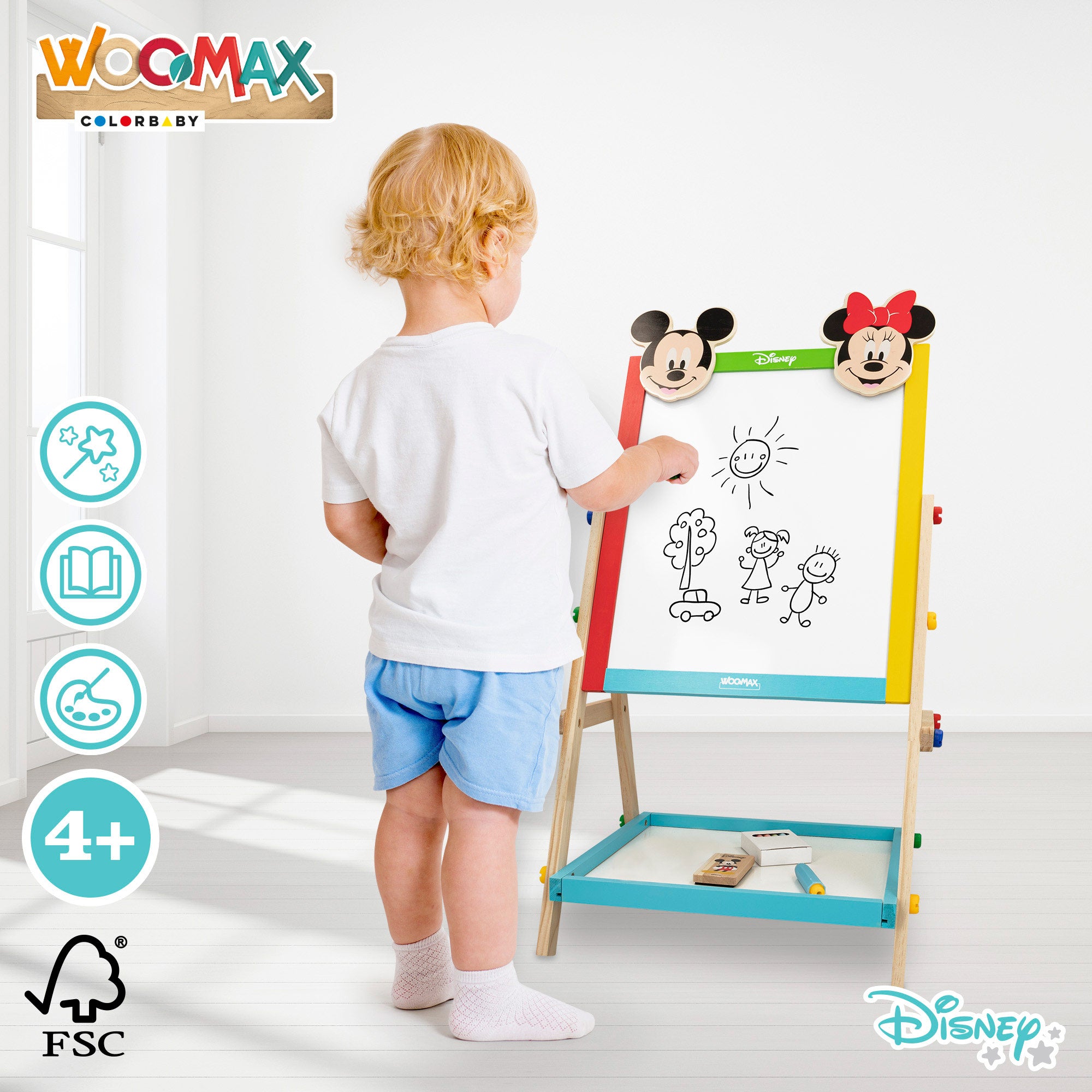 Quadro de giz em madeira WOOMAX Disney