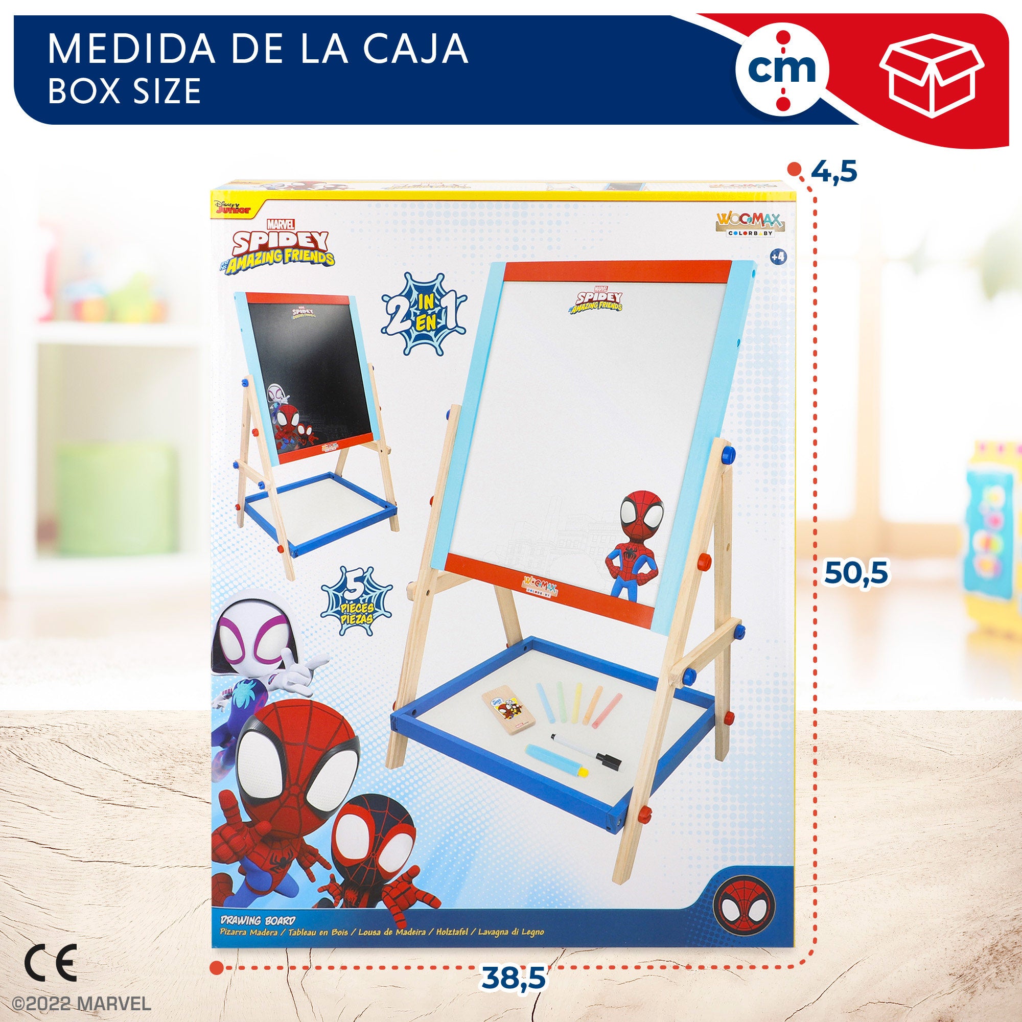 WOOMAX Homem-Aranha e a sua super equipa 2 em 1 Cavalete Infantil