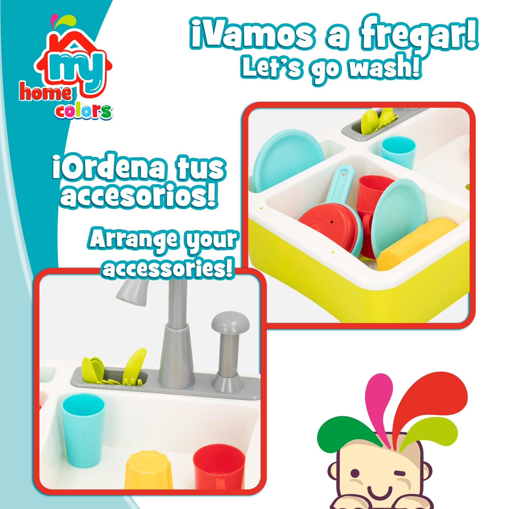 Pia My Home Colors com acessórios