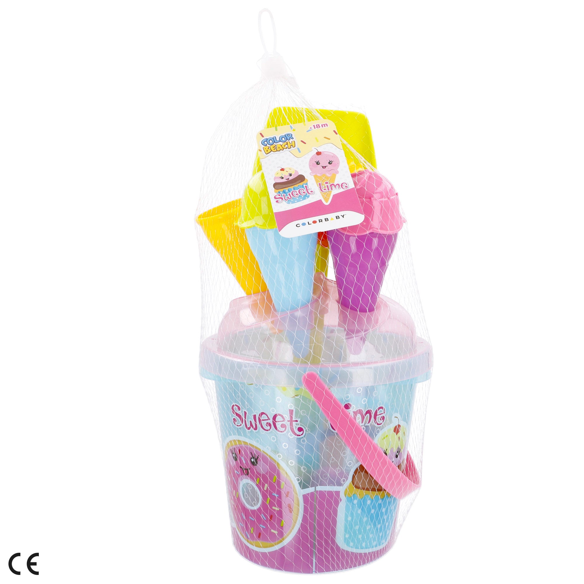 Conjunto de Baldes para Geladaria de Praia Colorido