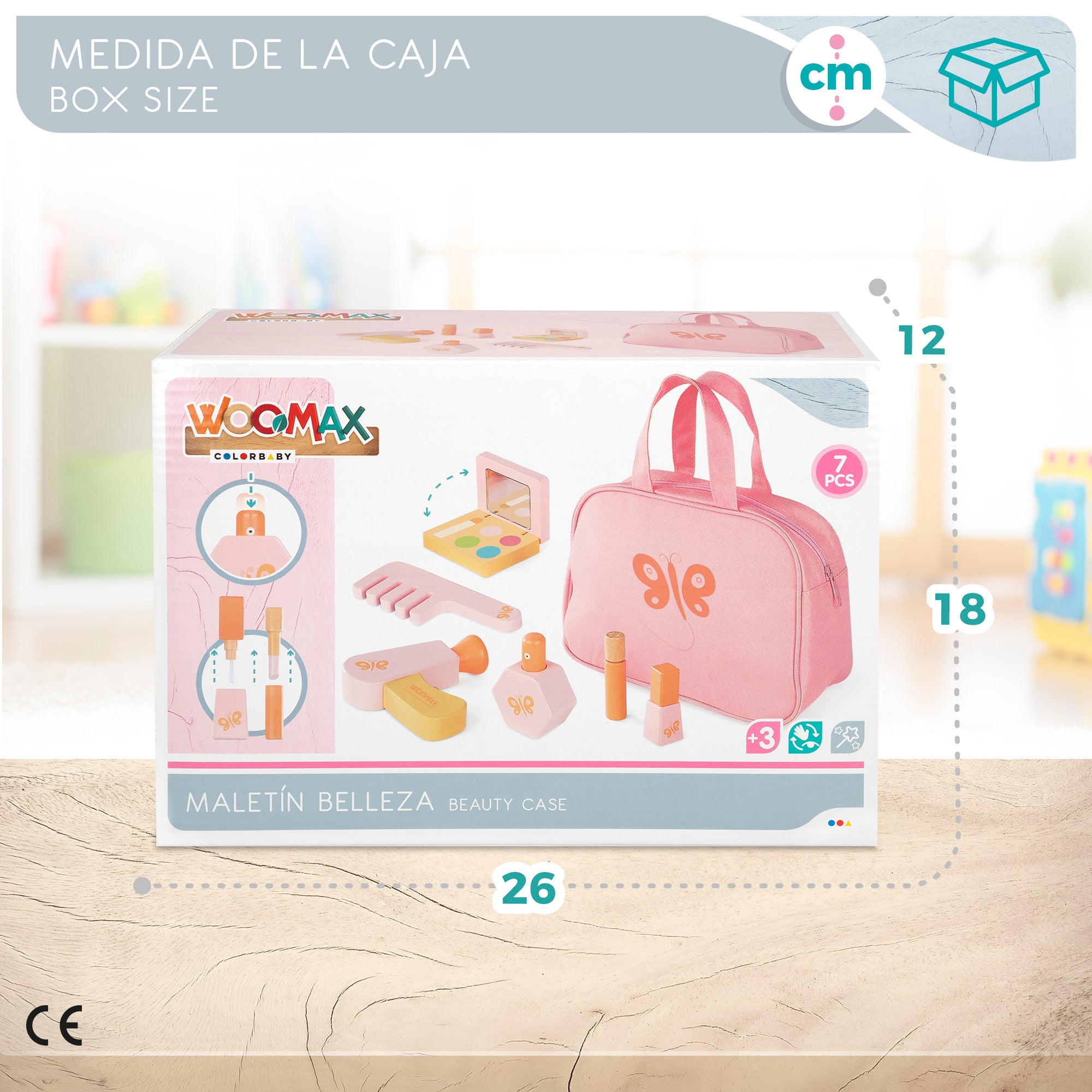 Conjunto de beleza em madeira WOOMAX