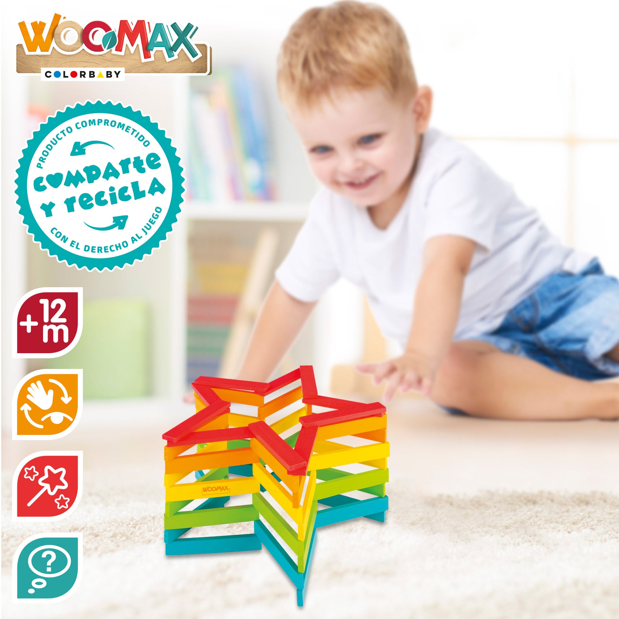 Conjunto de construção em madeira WOOMAX
