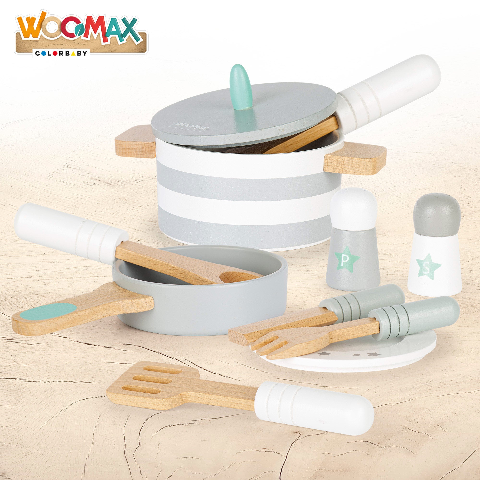 Utensílios de mesa de madeira para crianças WOOMAX