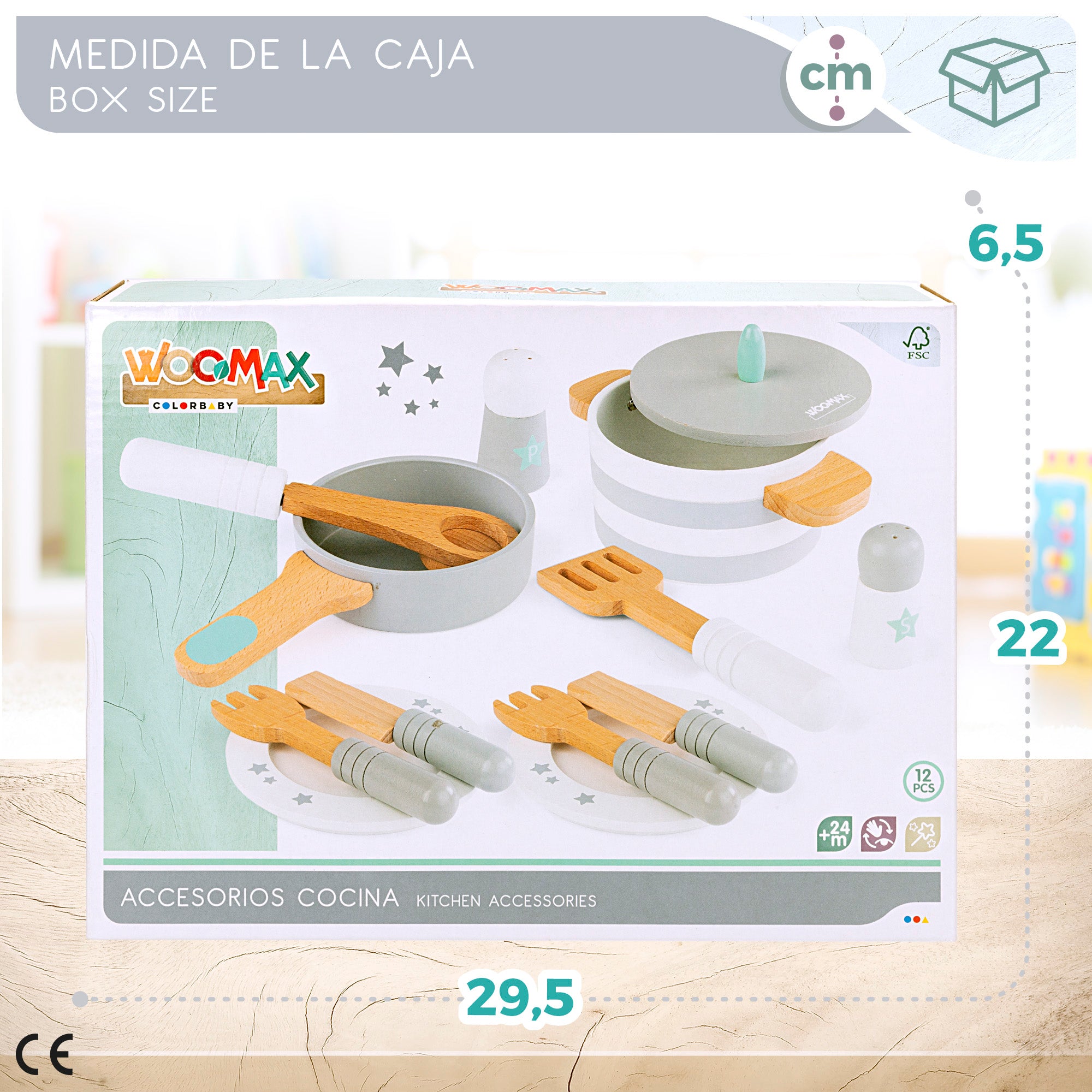 Utensílios de mesa de madeira para crianças WOOMAX