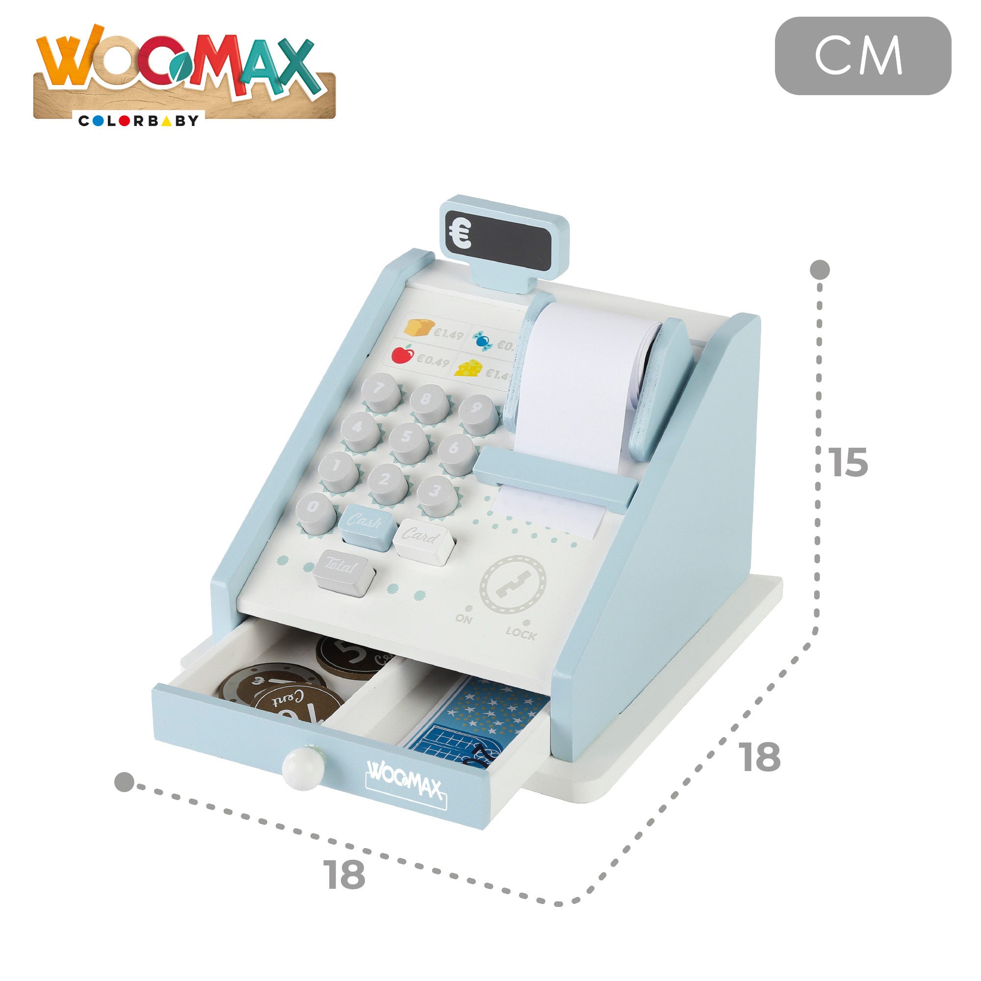 Caixa registadora de madeira WOOMAX