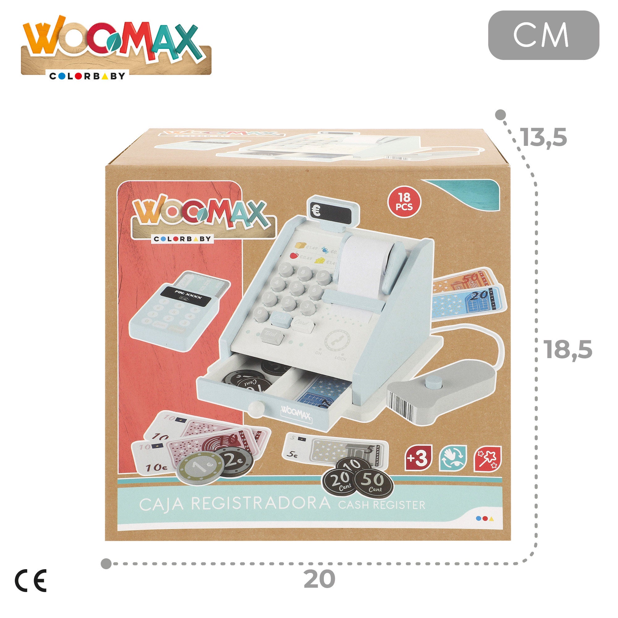 Caixa registadora de madeira WOOMAX