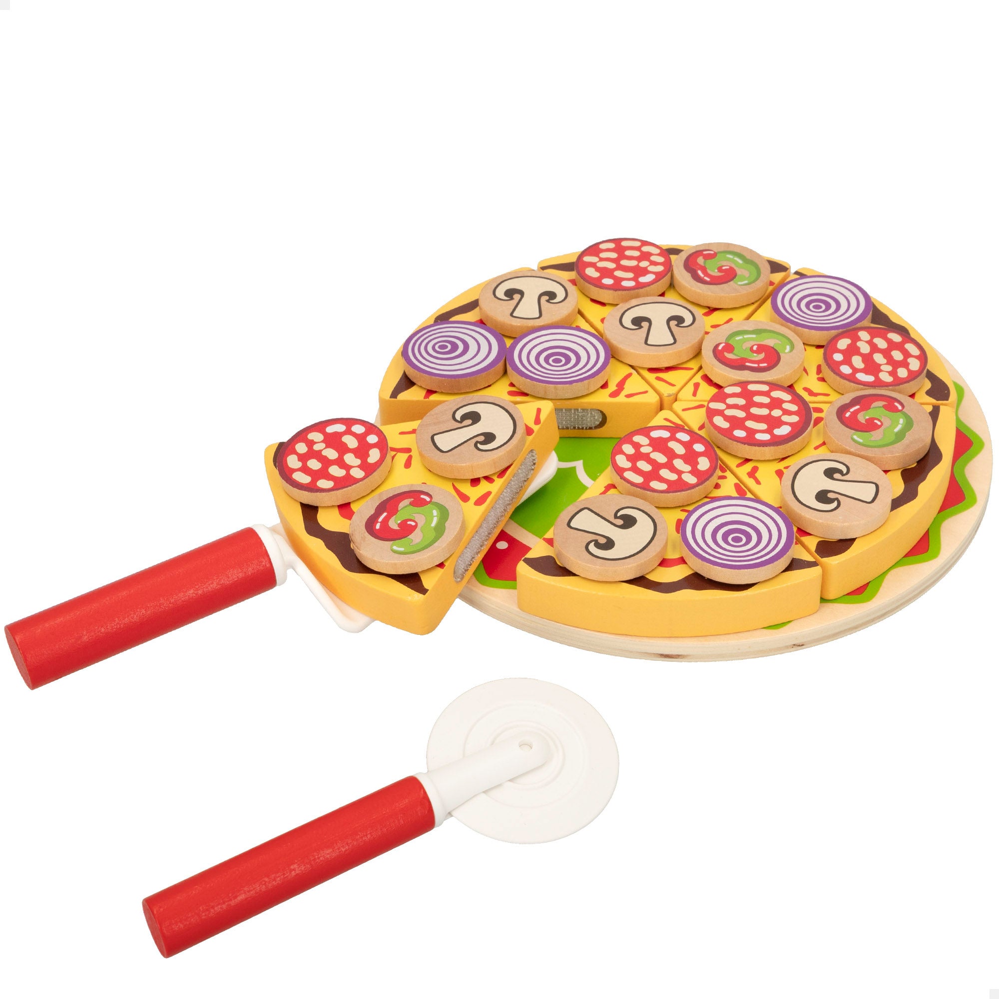 Conjunto de pizza de madeira autocolante WOOMAX