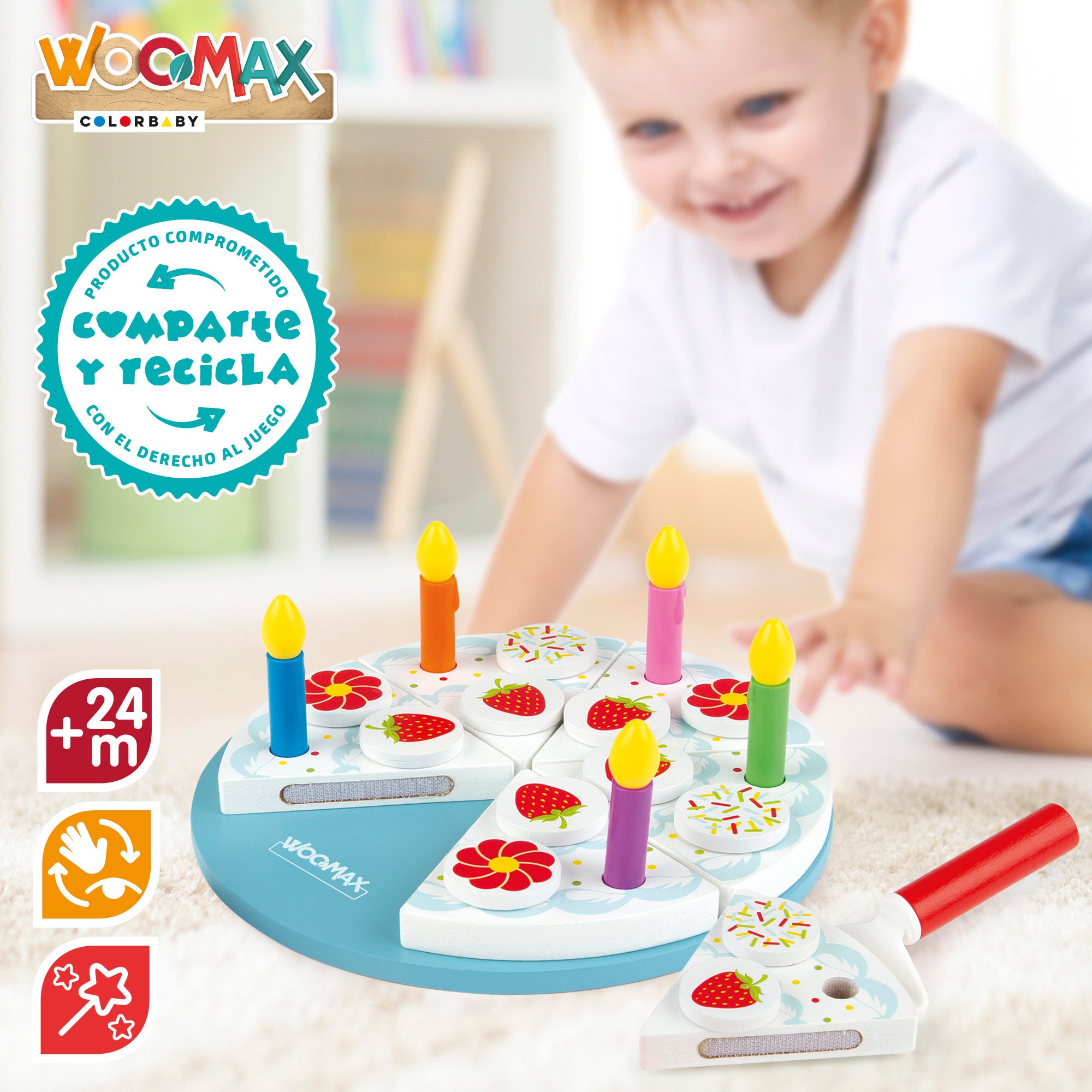 Bolo de aniversário em madeira WOOMAX