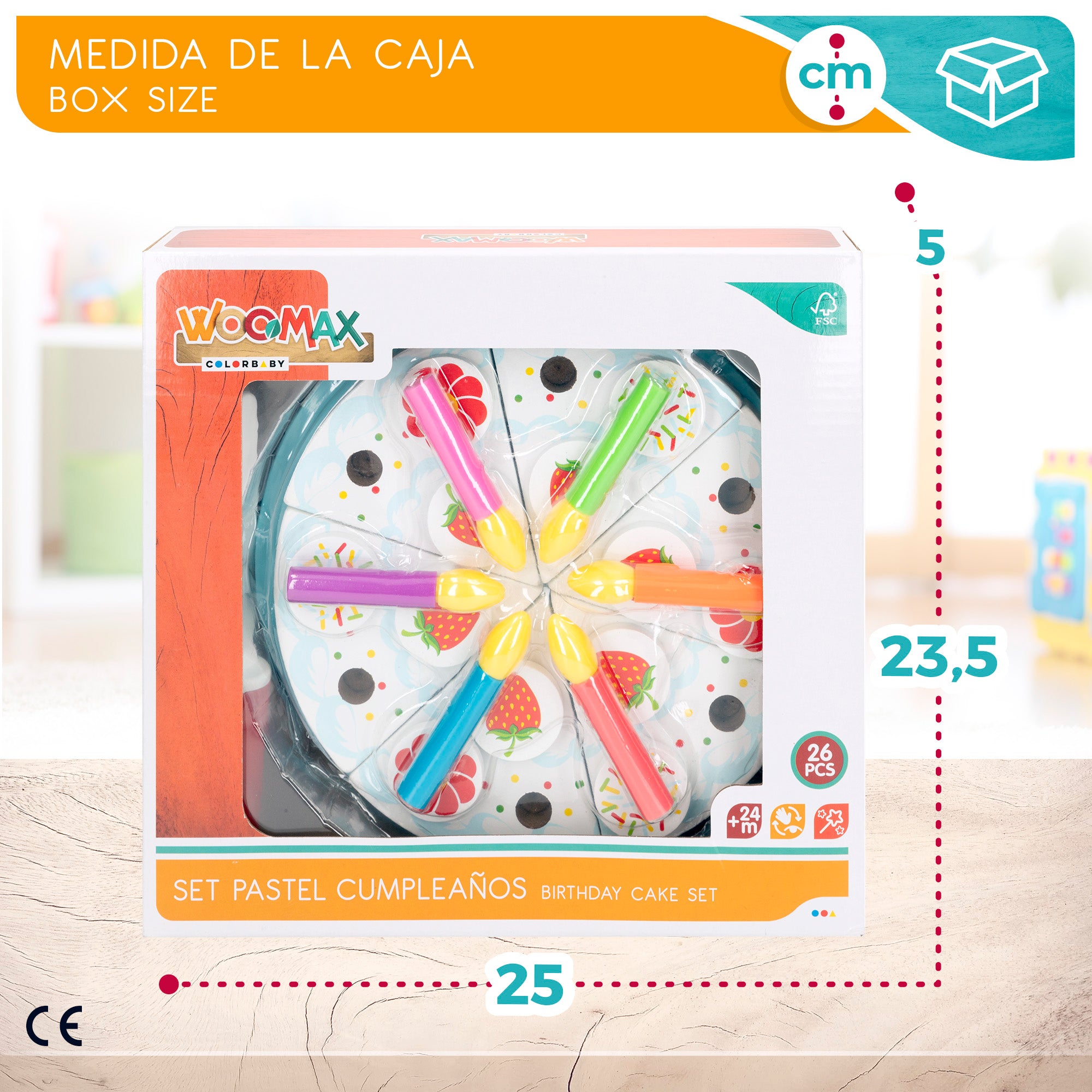 Bolo de aniversário em madeira WOOMAX