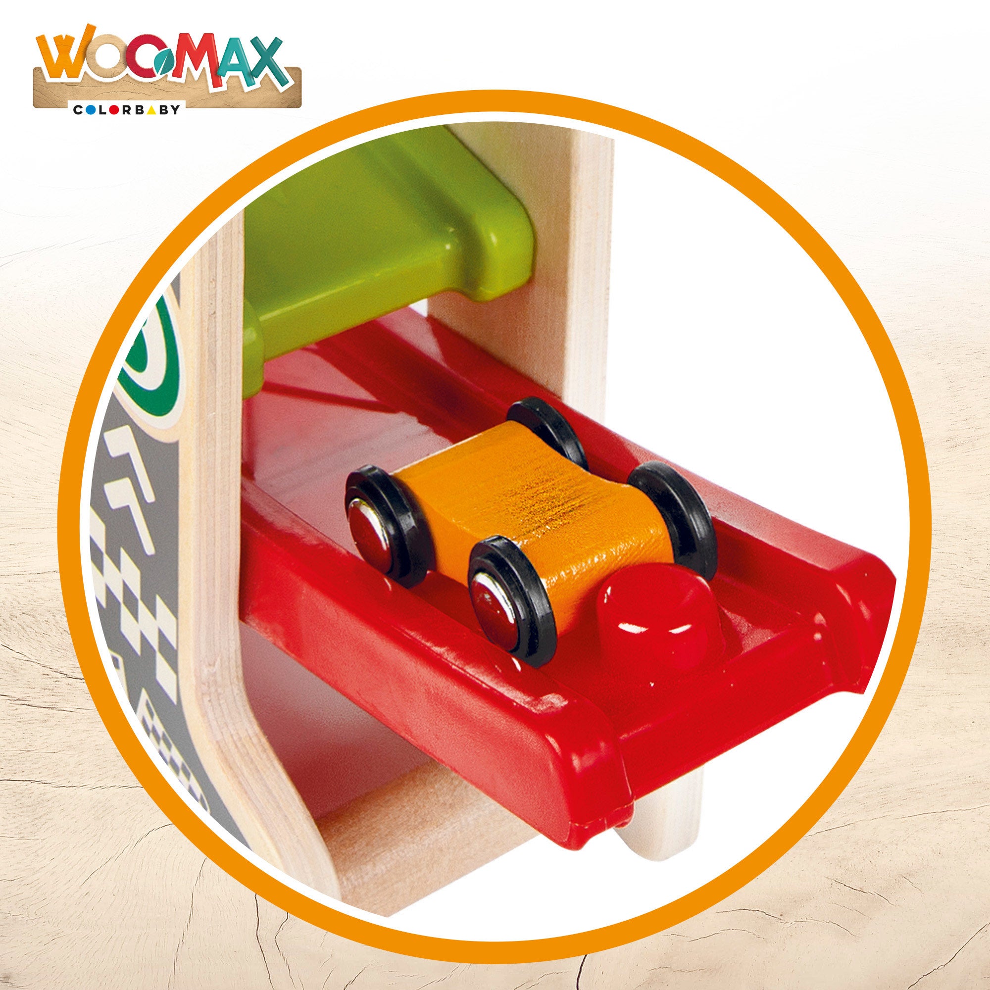 Pista de madeira para carrinhos WOOMAX