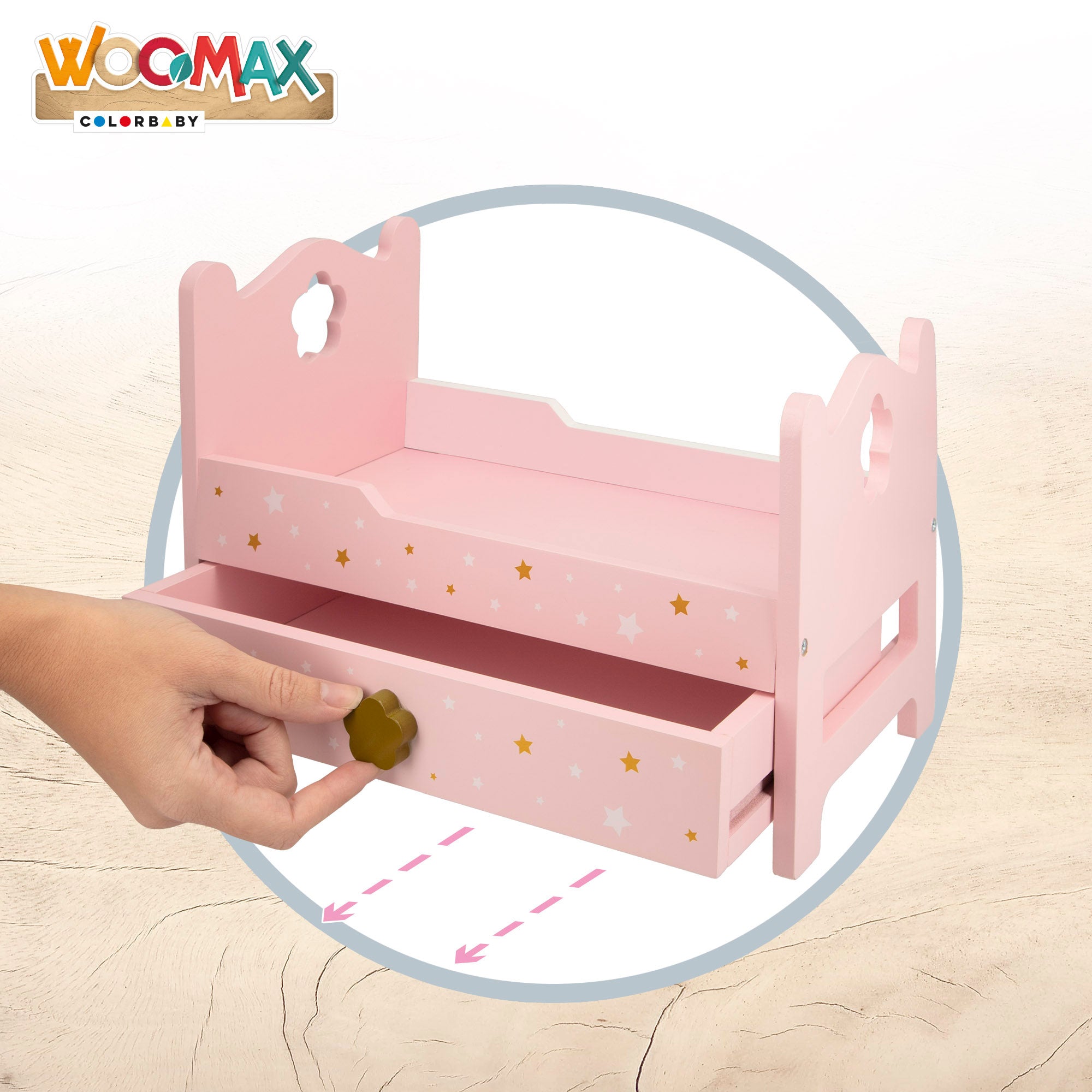 Cama de bonecas em madeira WOOMAX