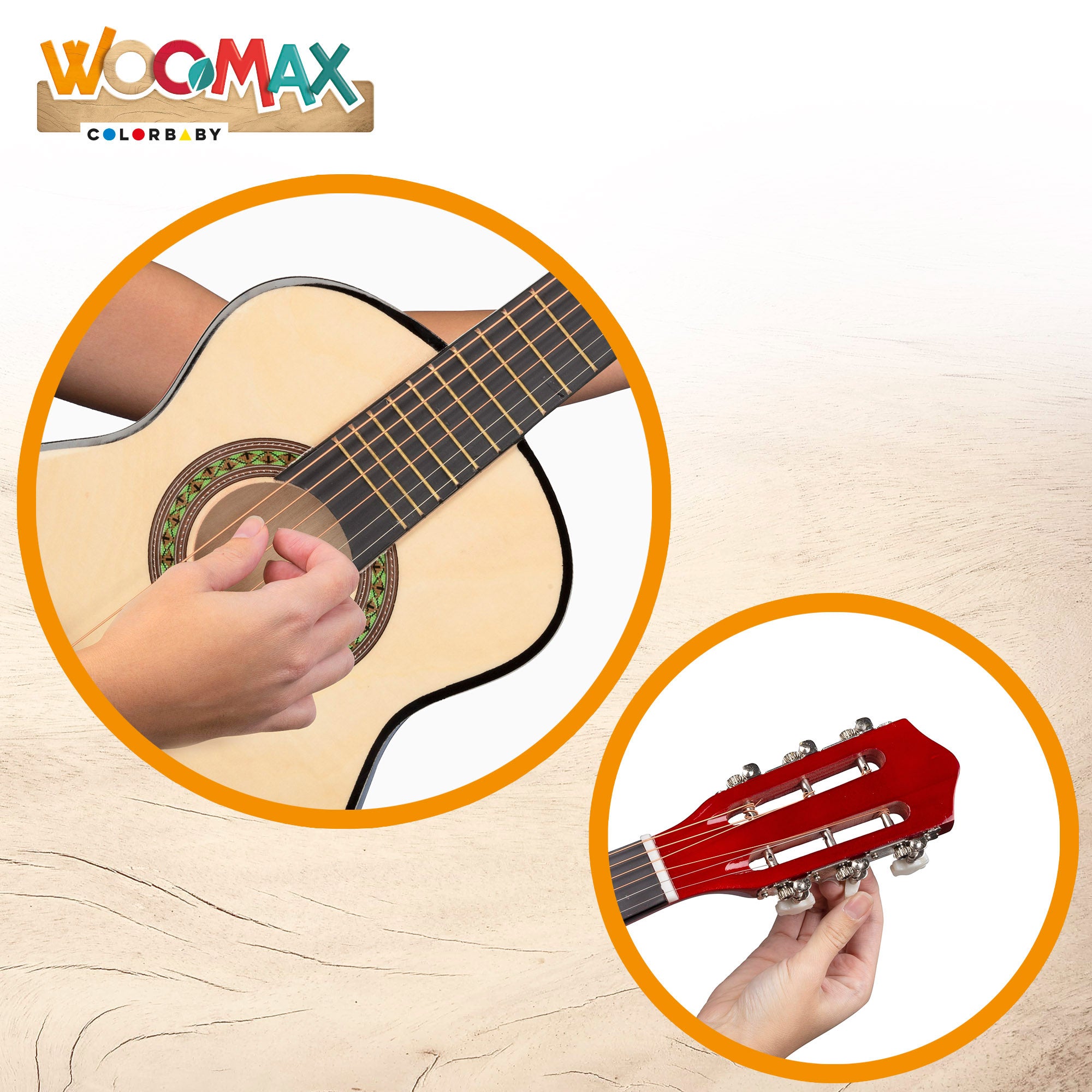 Guitarra de brinquedo em madeira WOOMAX