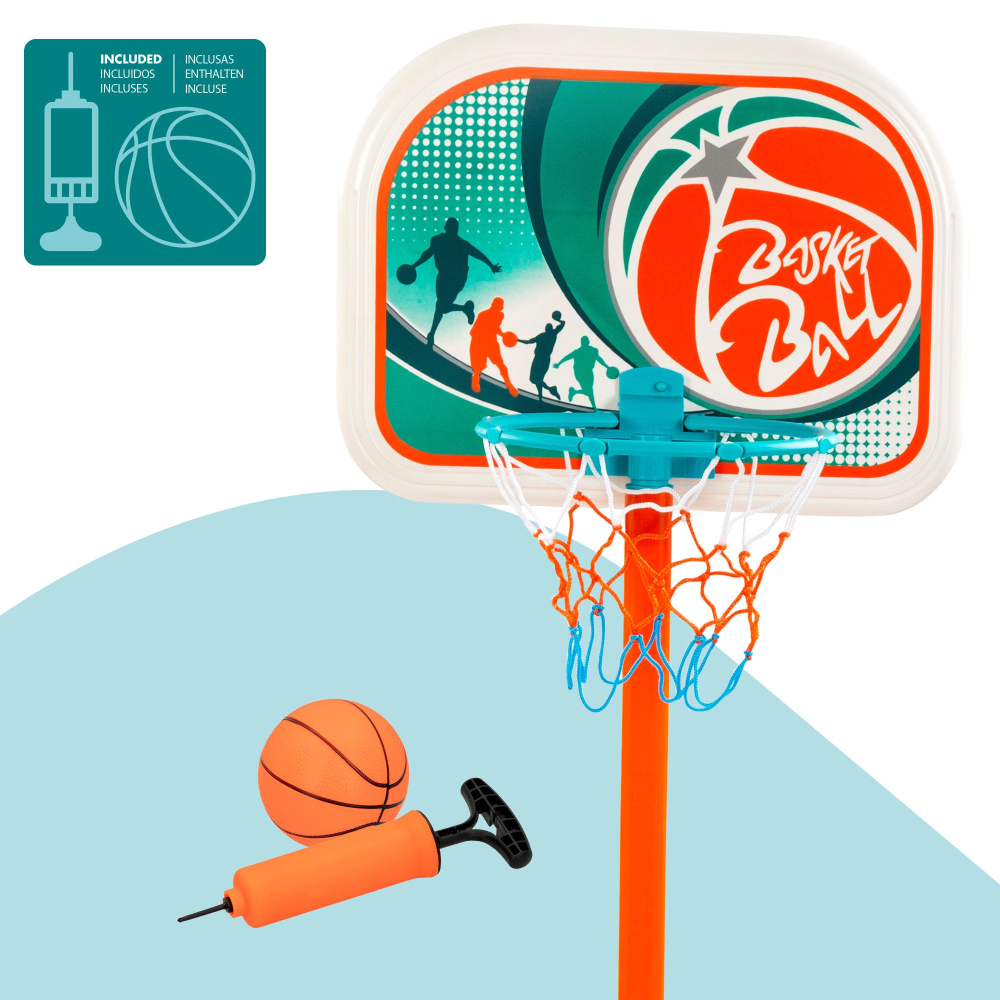 Cesto de basquetebol infantil com bola CB Toys