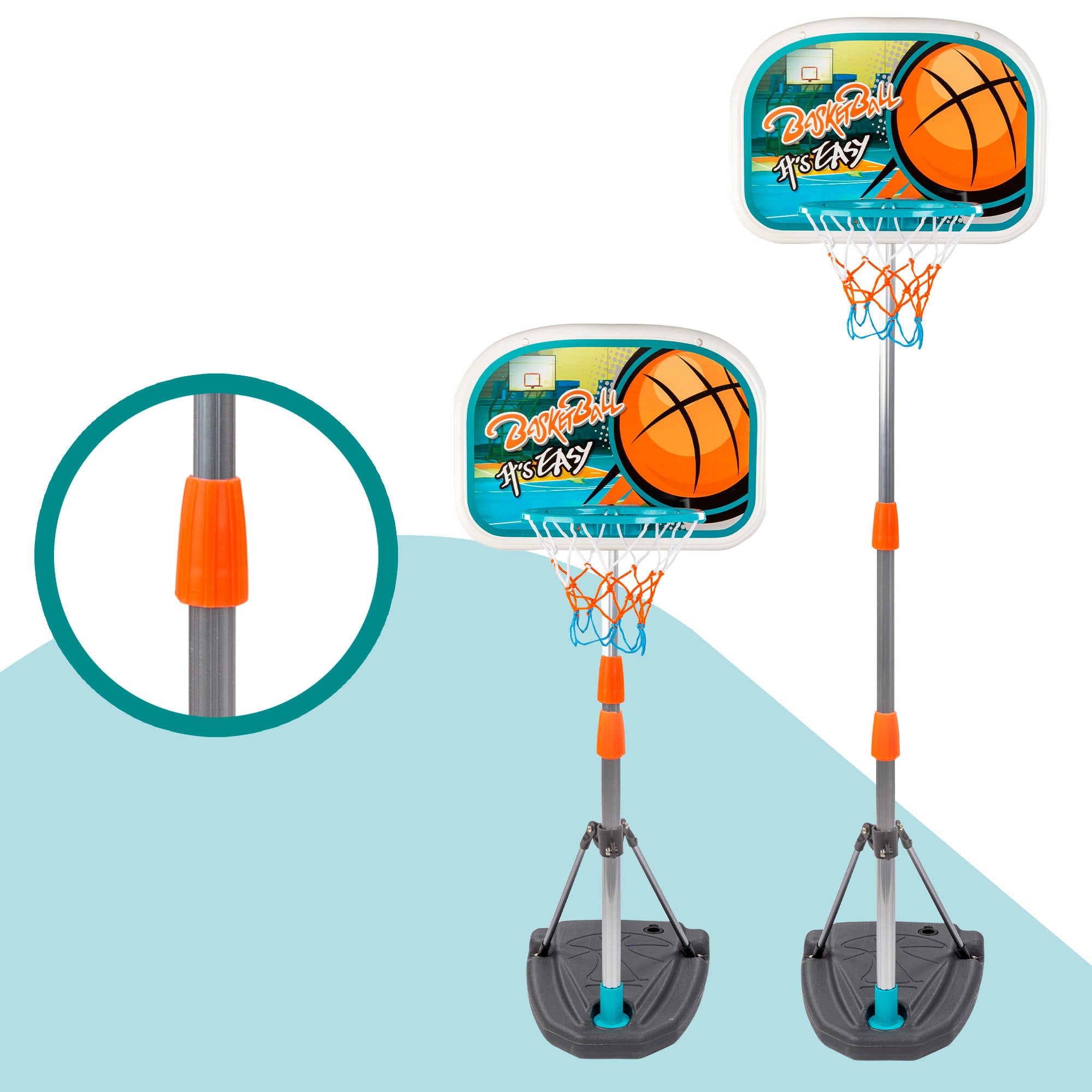 Cesto e bola de basquetebol CB Sports