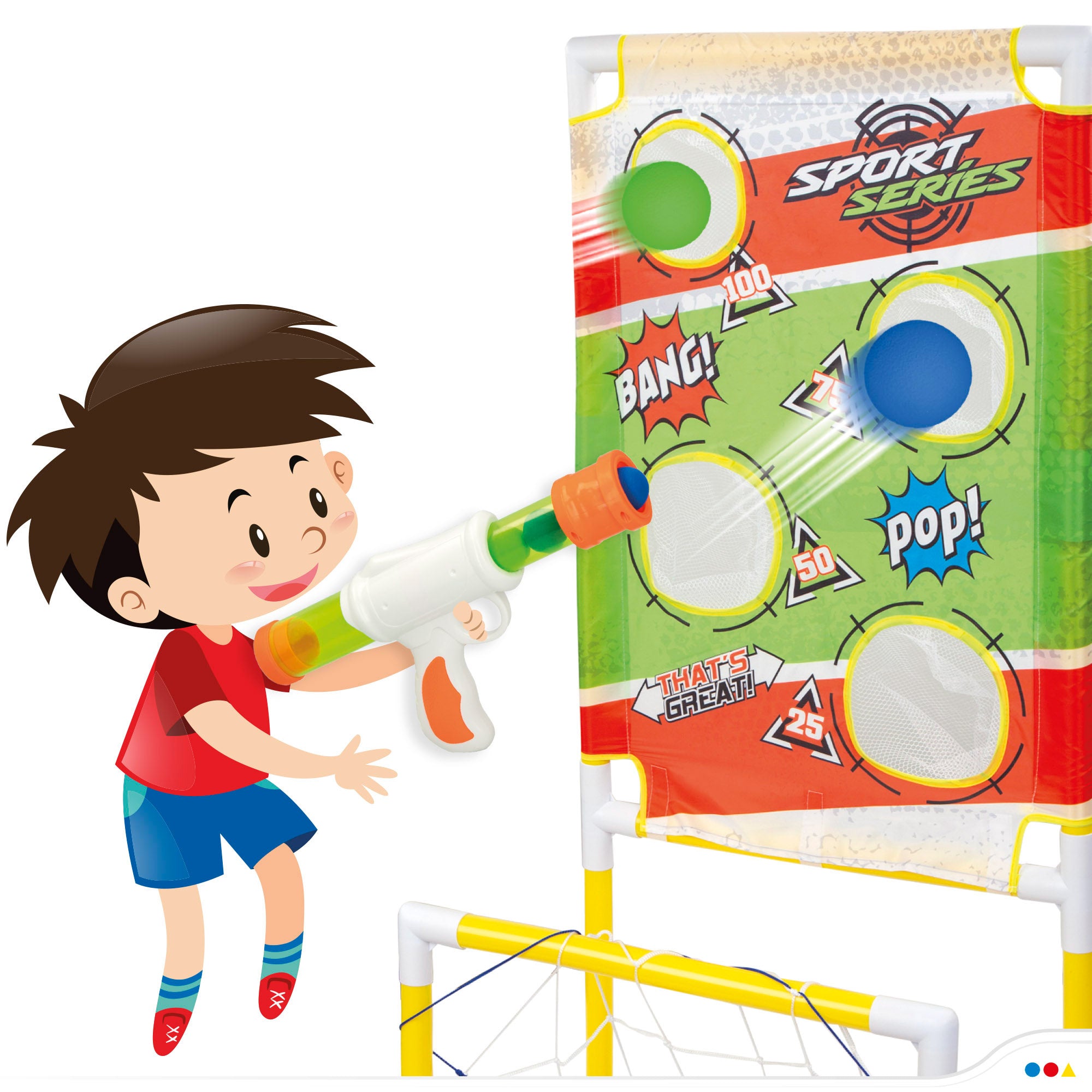Golo de futebol infantil 2 em 1 da CB Toys