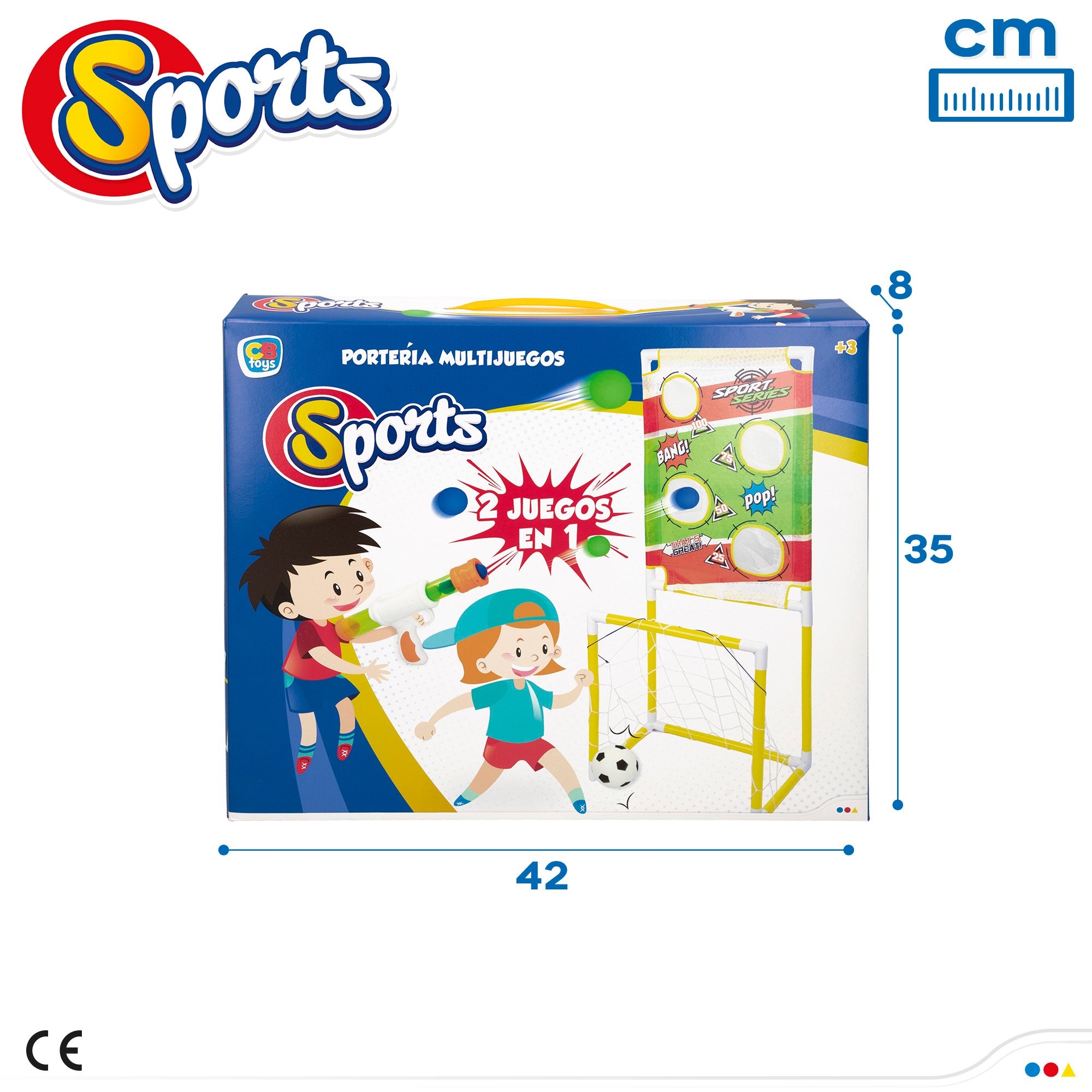 Golo de futebol infantil 2 em 1 da CB Toys