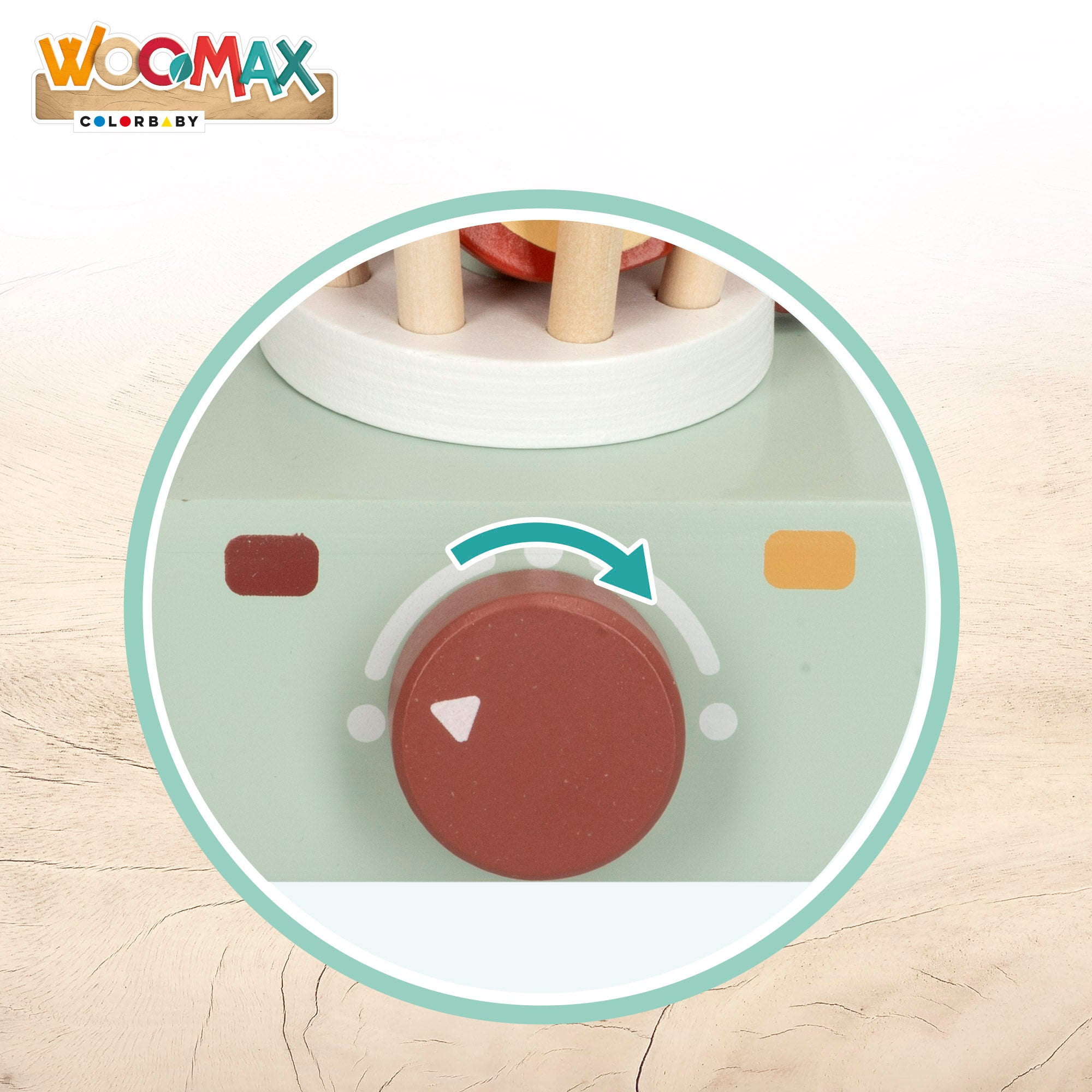 Liquidificador de madeira WOOMAX com acessórios