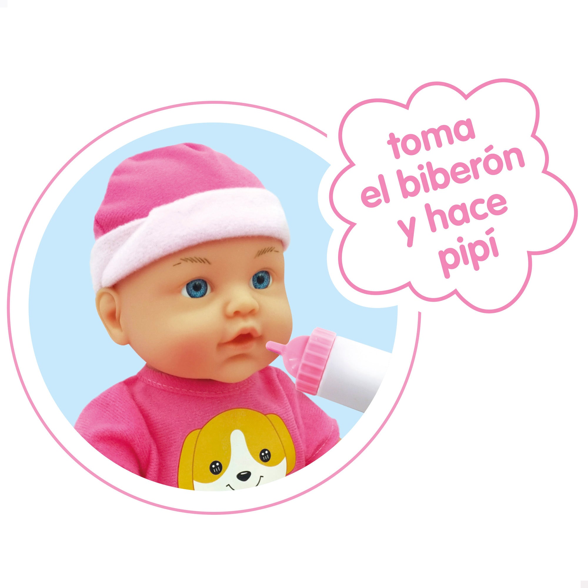 Boneca bebé com cão e acessórios COLORBABY