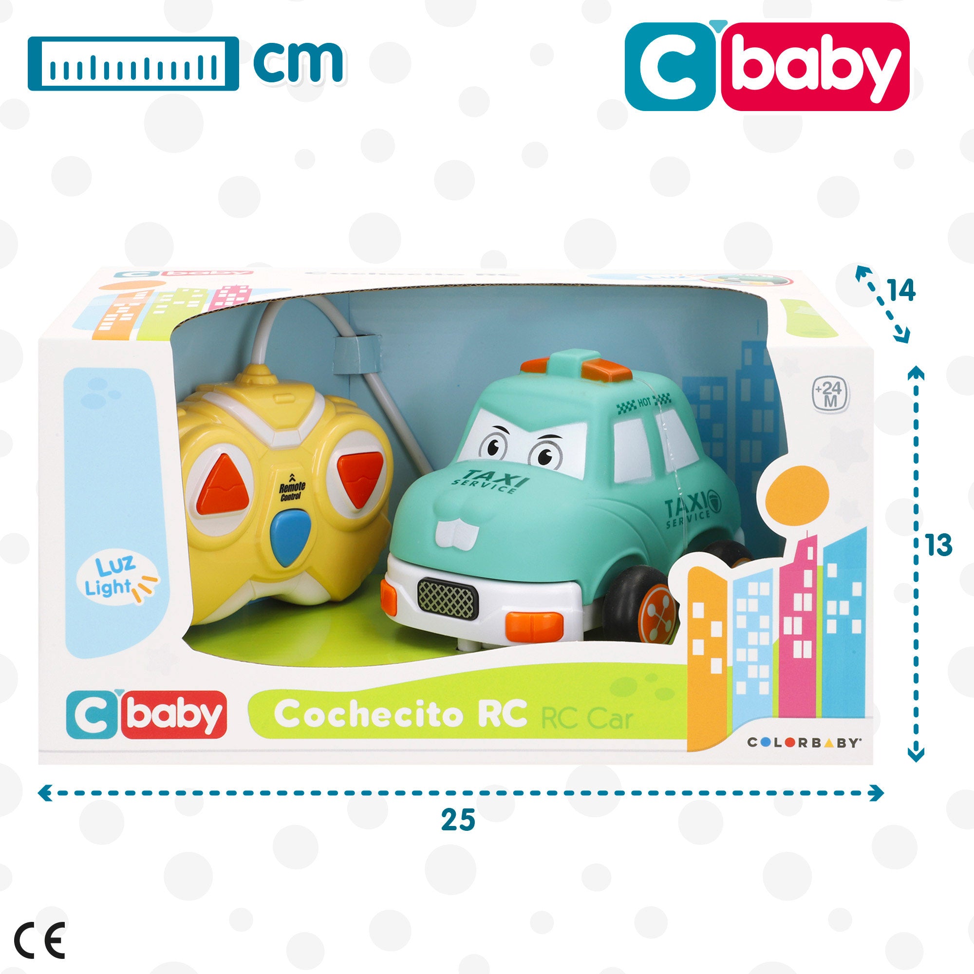 Carrinho de brinquedo para bebé com comando e luz C'baby