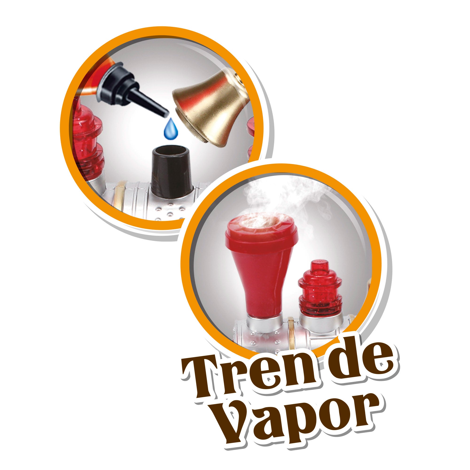 Comboio a vapor Speed&amp; Go com luz e som