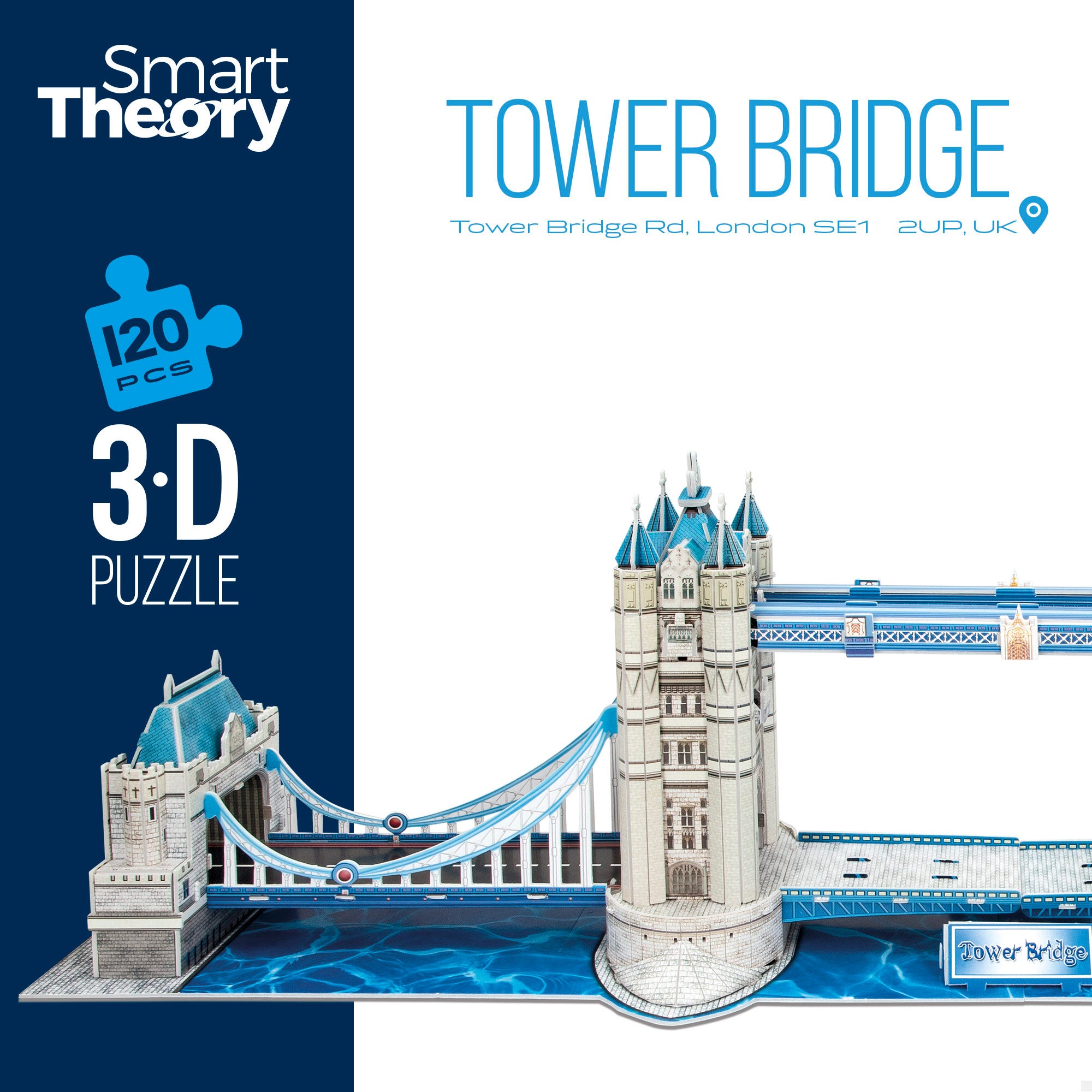 Puzzle 3D Modelo da Tower Bridge, 120 peças, Smart Theory