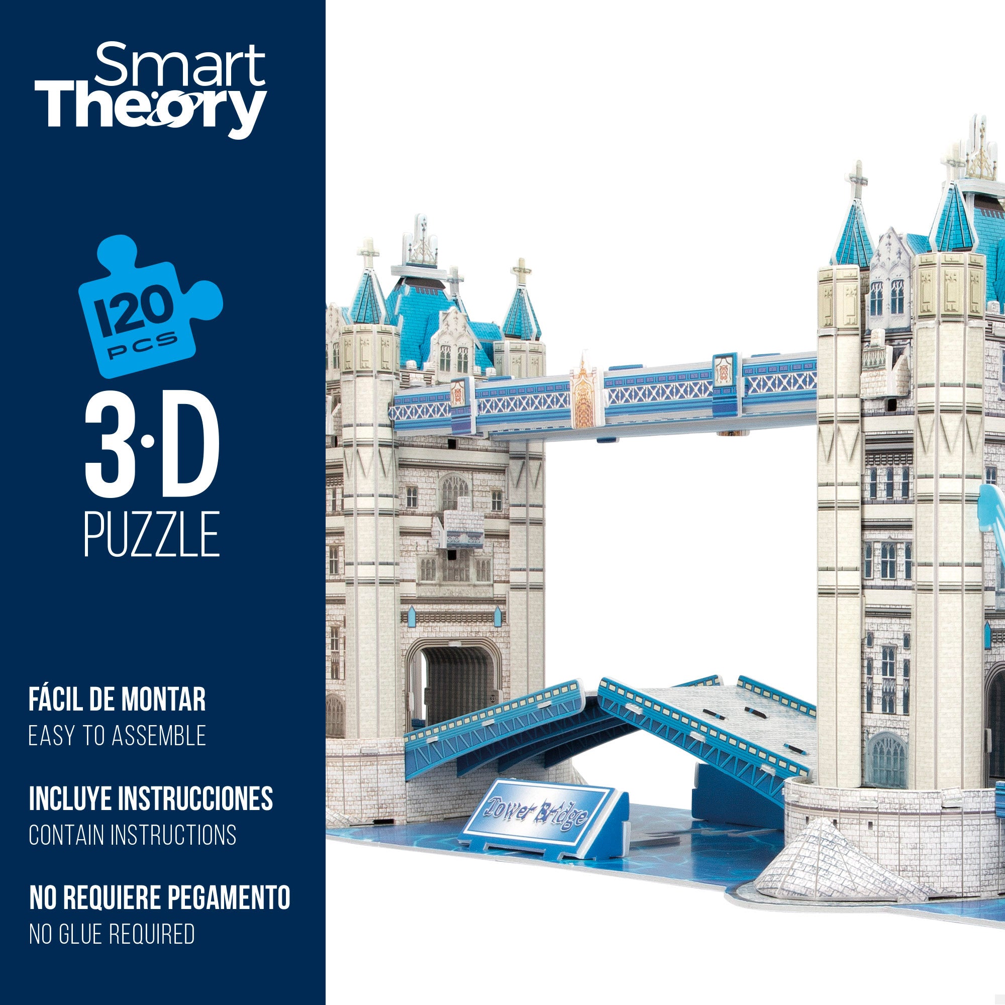 Puzzle 3D Modelo da Tower Bridge, 120 peças, Smart Theory
