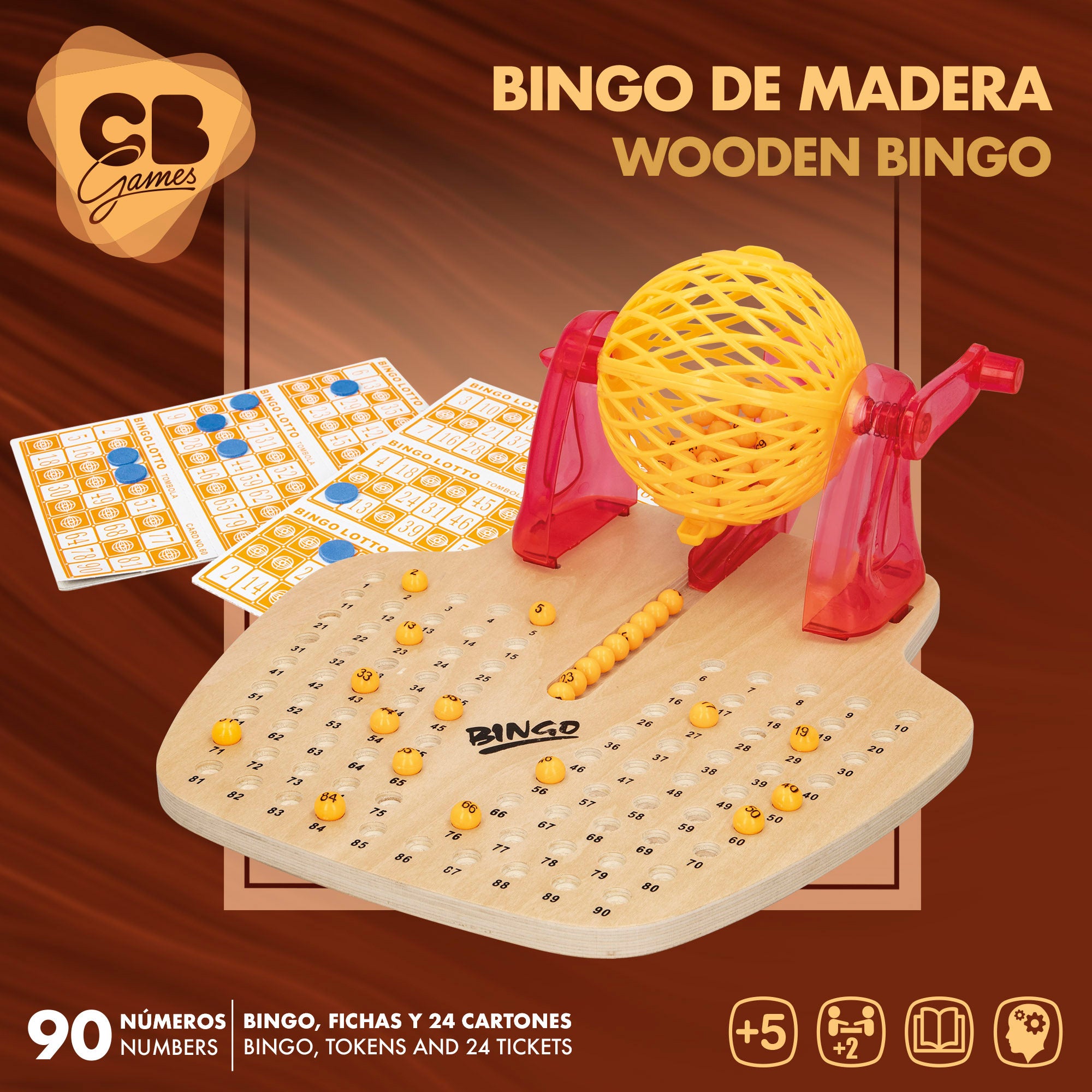 Bingo de madeira da CB Games