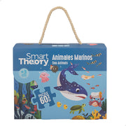 Puzzle Animais Marinhos e Poluição, 60 peças grandes, Smart Theory