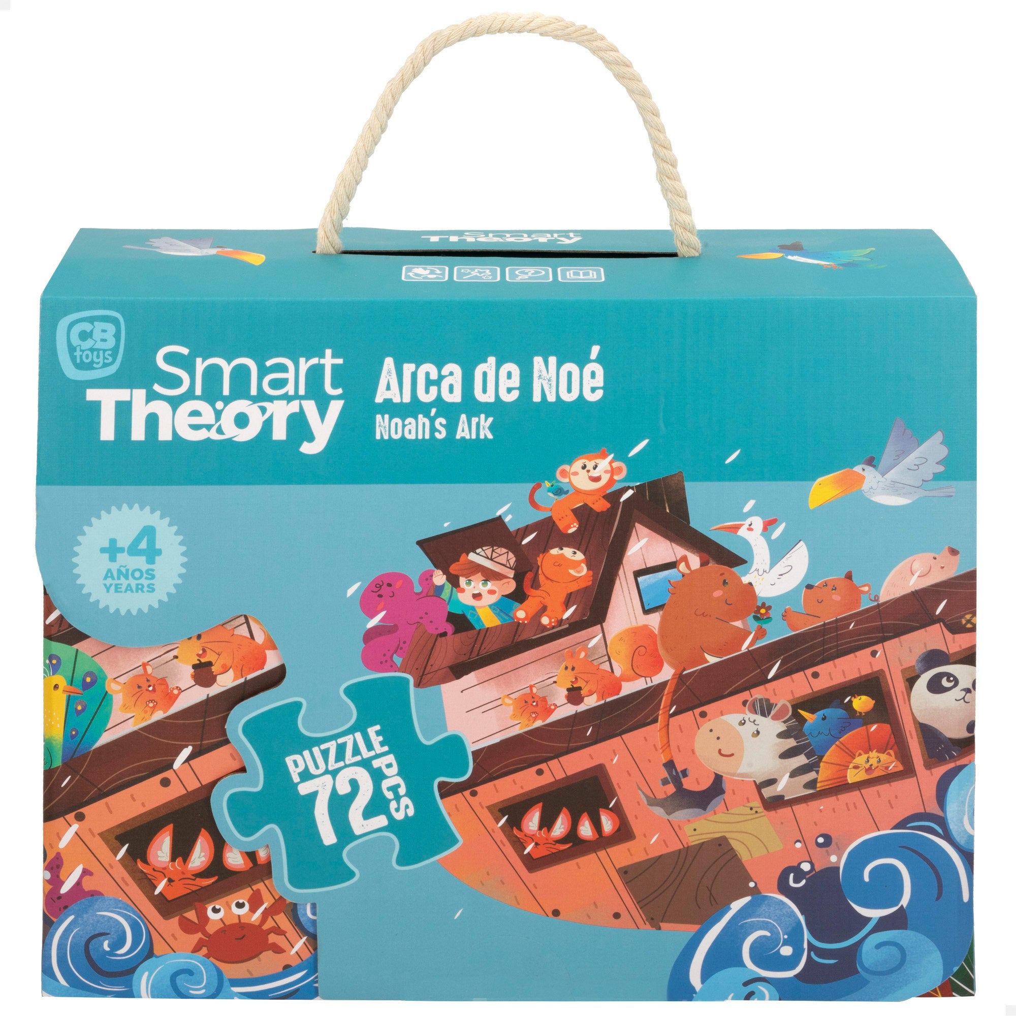 Puzzle Arca de Noé, 72 peças grandes, Smart Theory