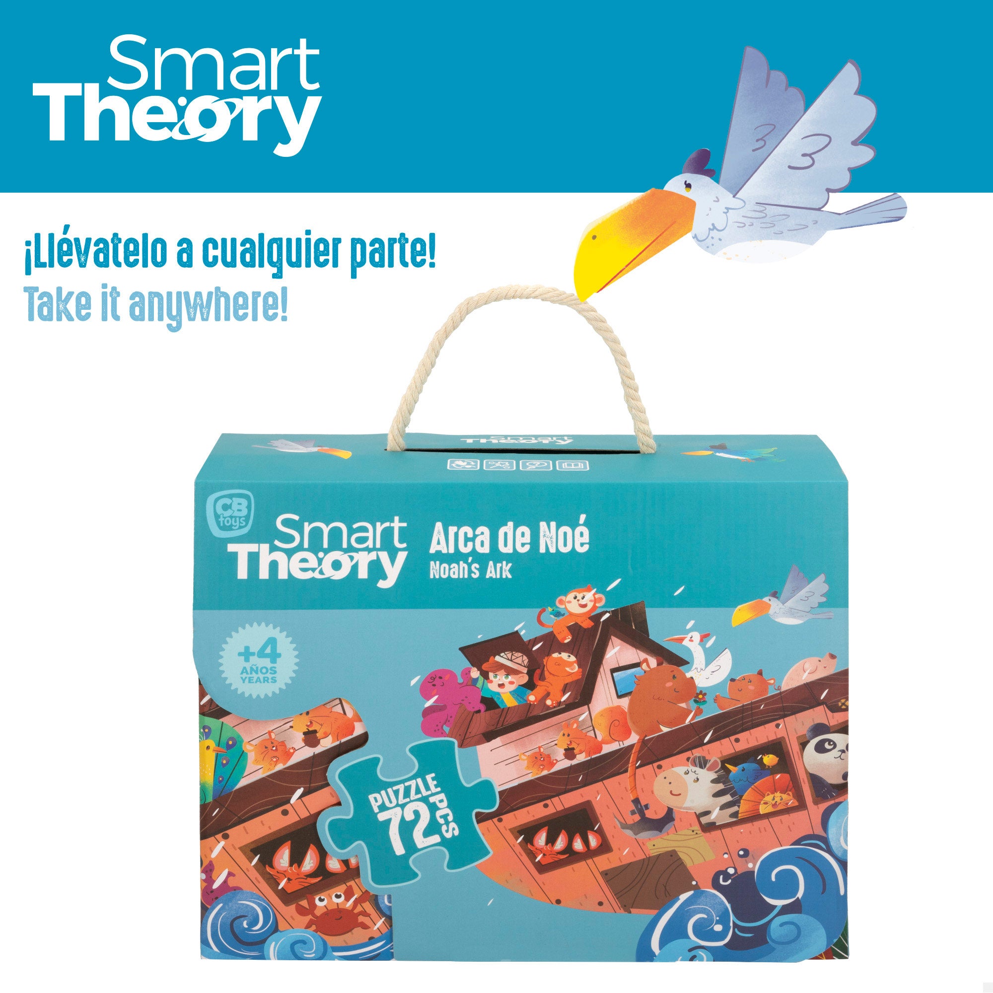 Puzzle Arca de Noé, 72 peças grandes, Smart Theory