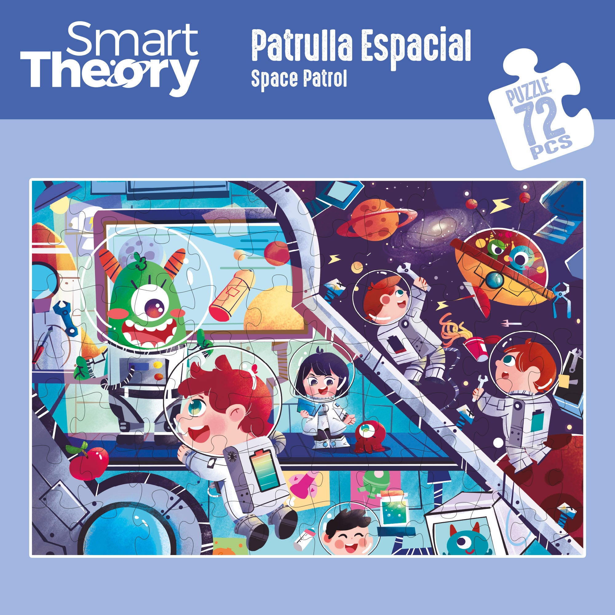 Puzzle espacial grande de 72 peças da Smart Theory