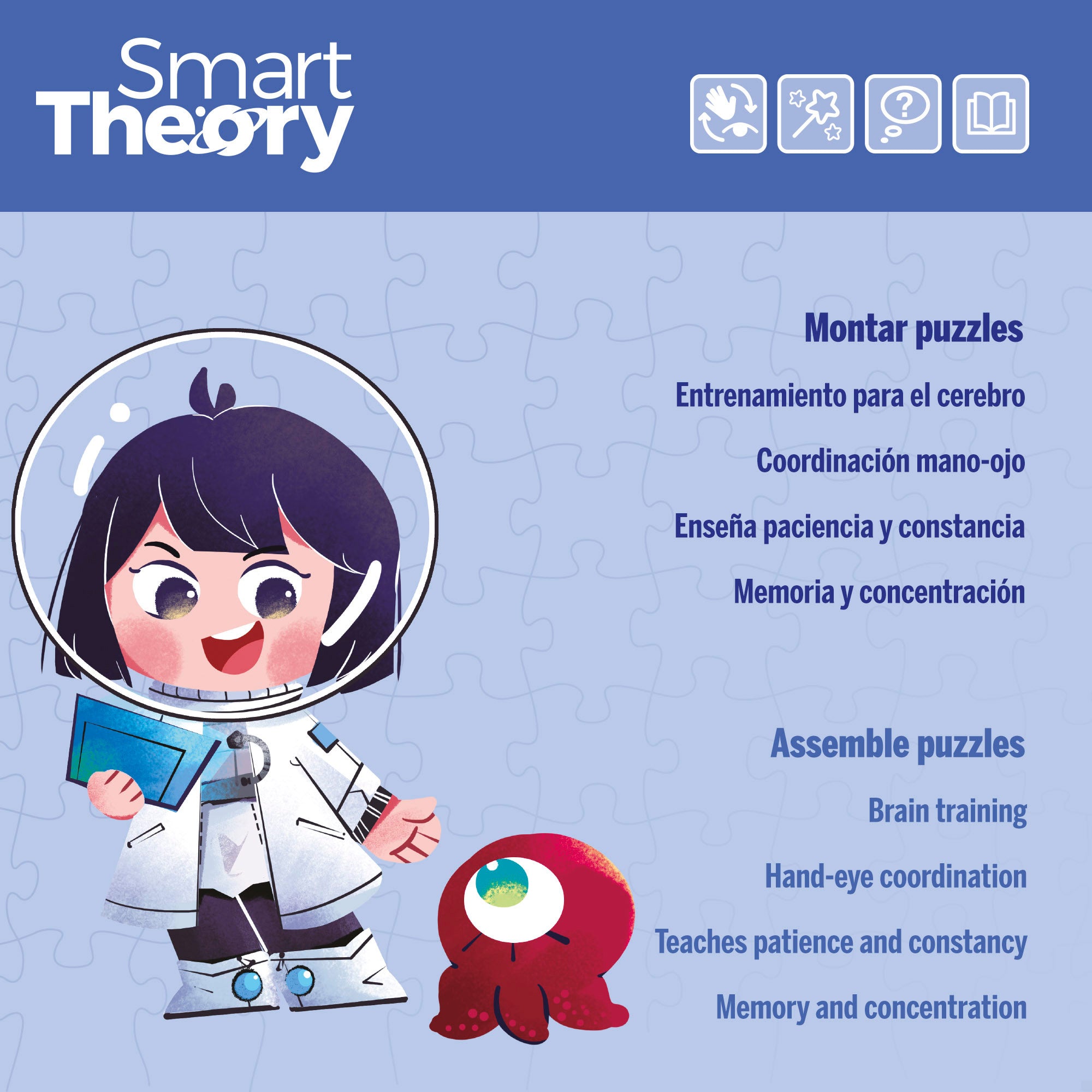 Puzzle espacial grande de 72 peças da Smart Theory