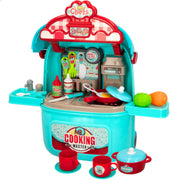Cozinha de brinquedo portátil 2 em 1 My Home Colors com luz e som.