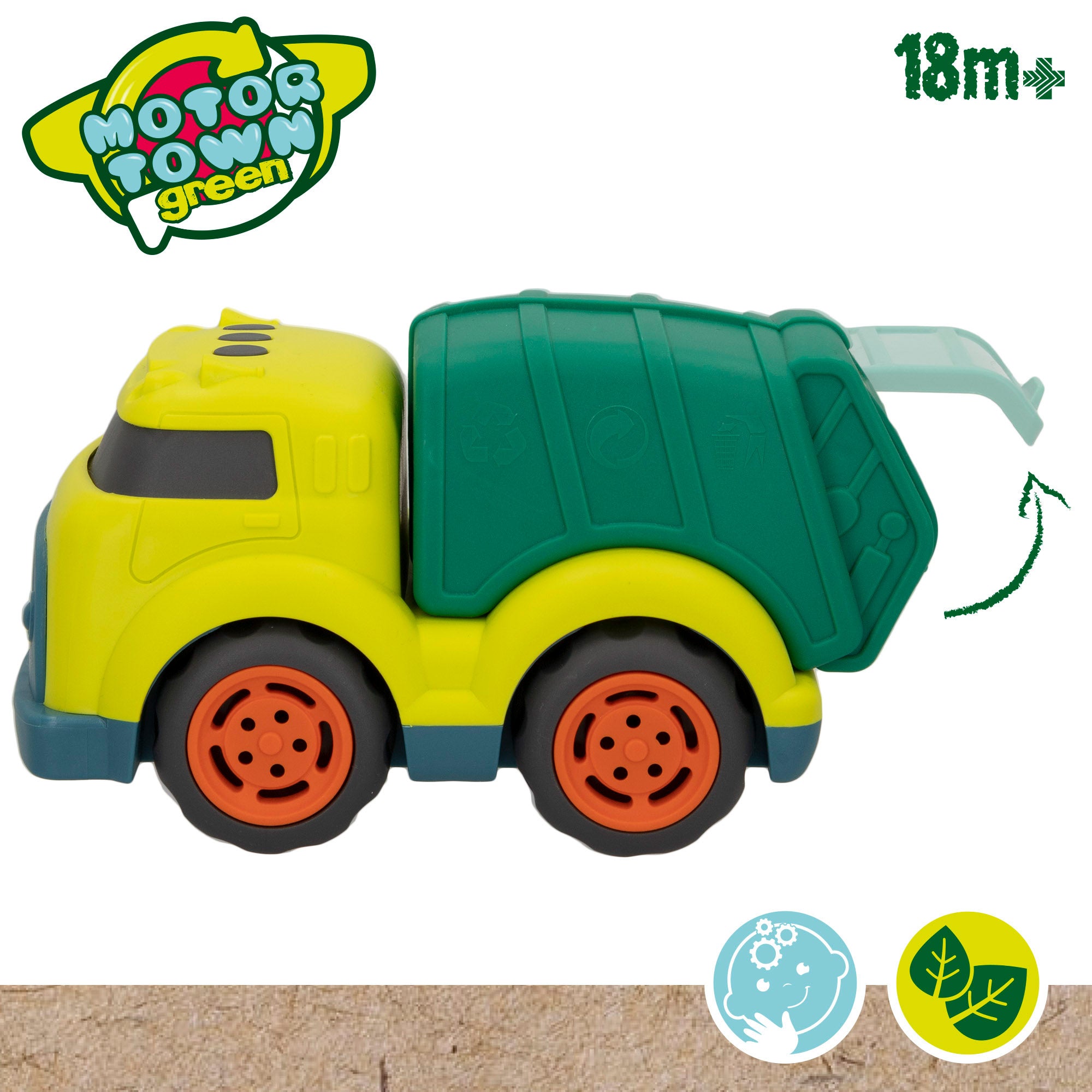 Conjunto de camião de construção verde Motor Town para crianças